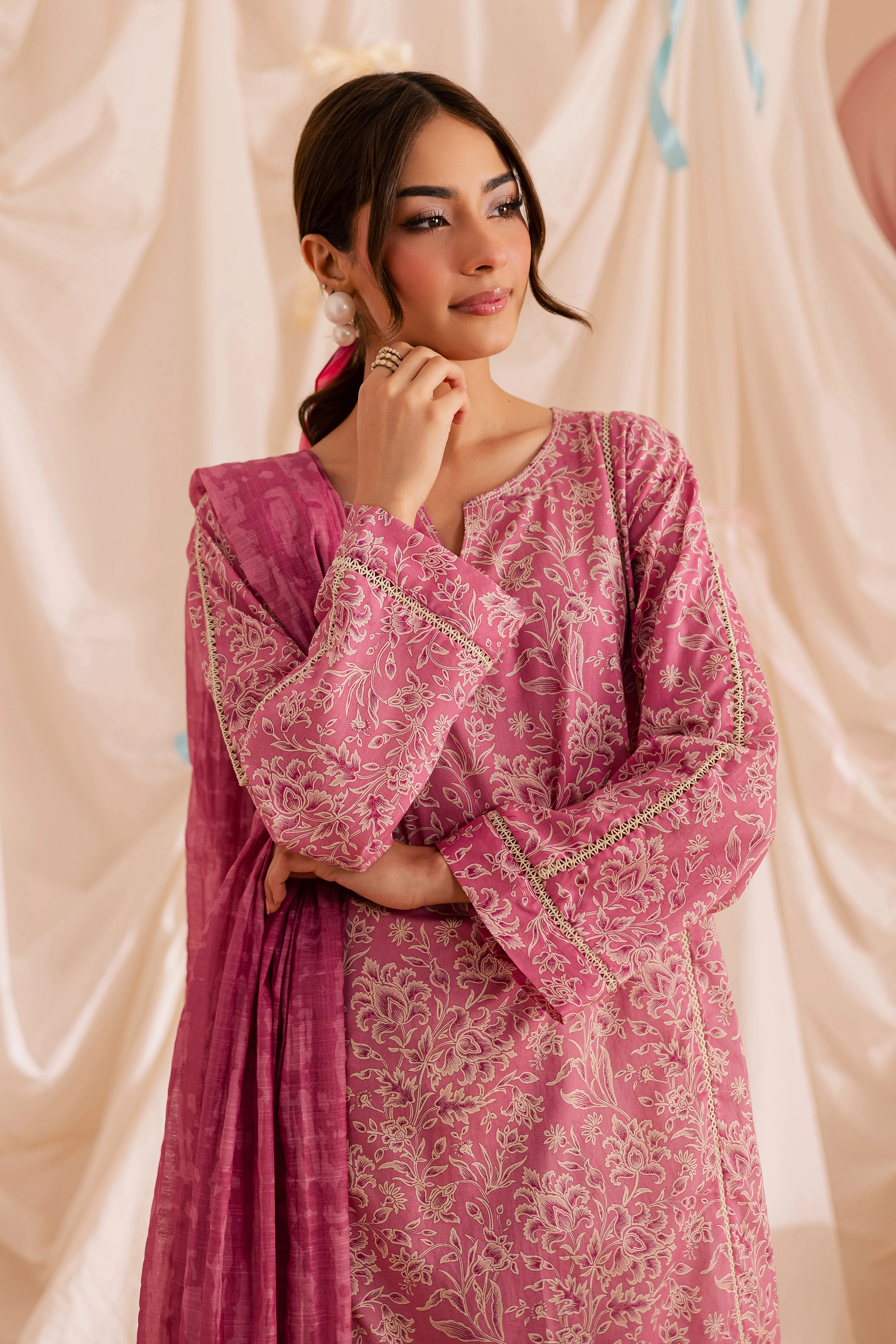 Serena 3Pc - Printed Lawn Dress - Image 8