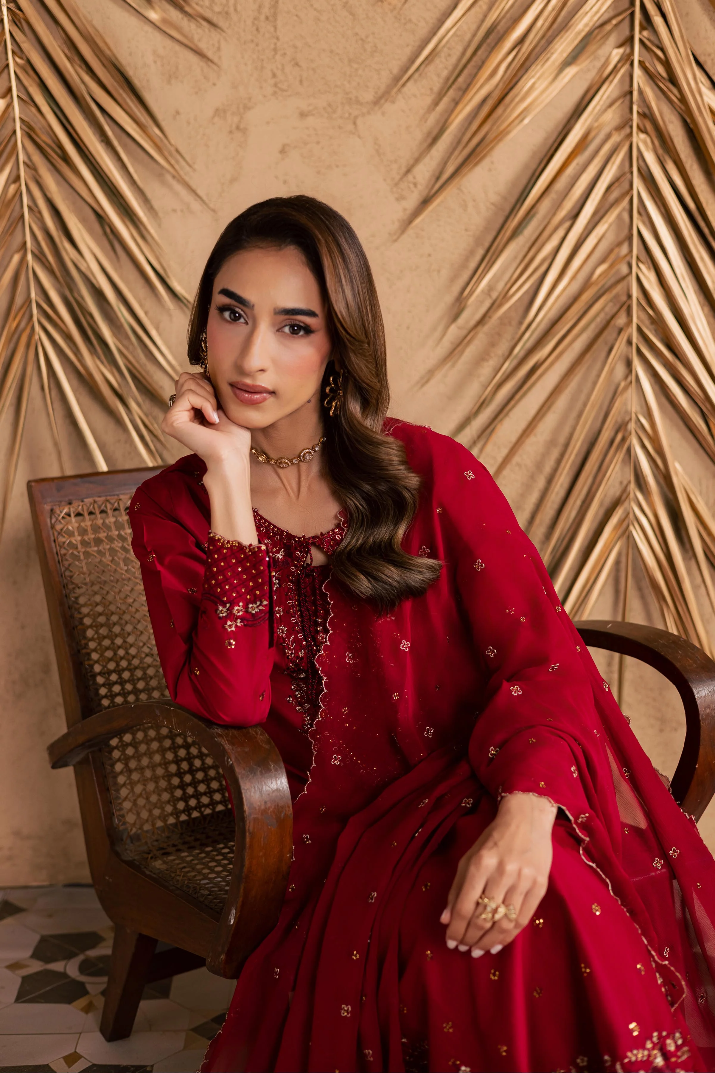 Shaili 3Pc - Embroidered Festive Pret - Image 3