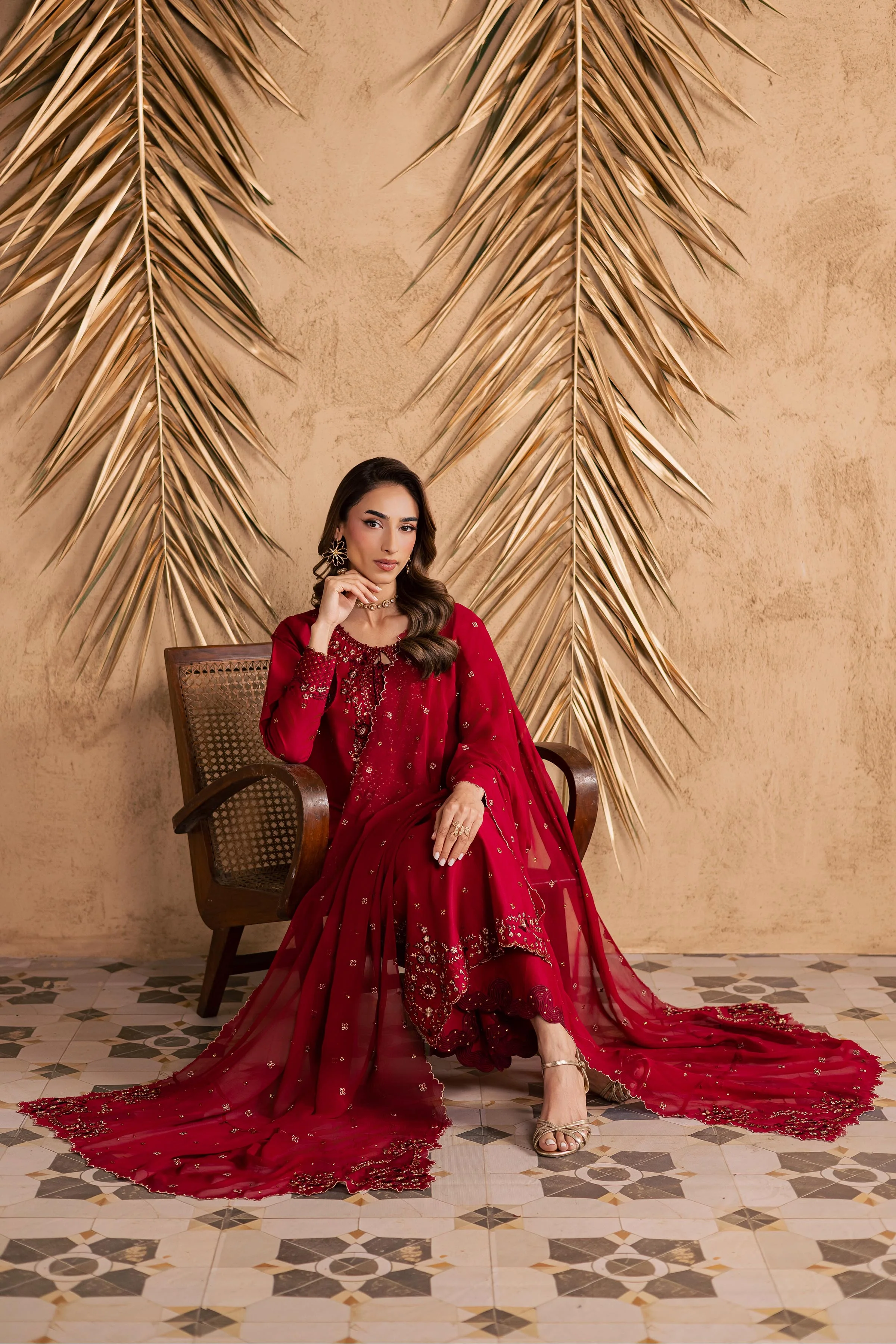 Shaili 3Pc - Embroidered Festive Pret - Image 5