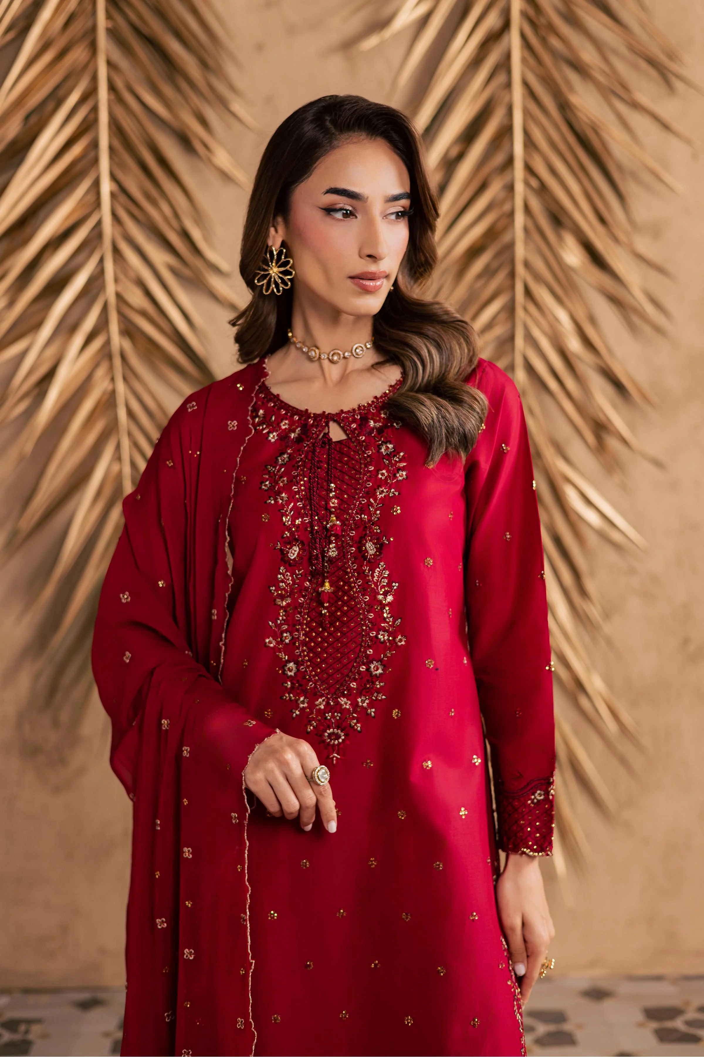 Shaili 3Pc - Embroidered Festive Pret - Image 7