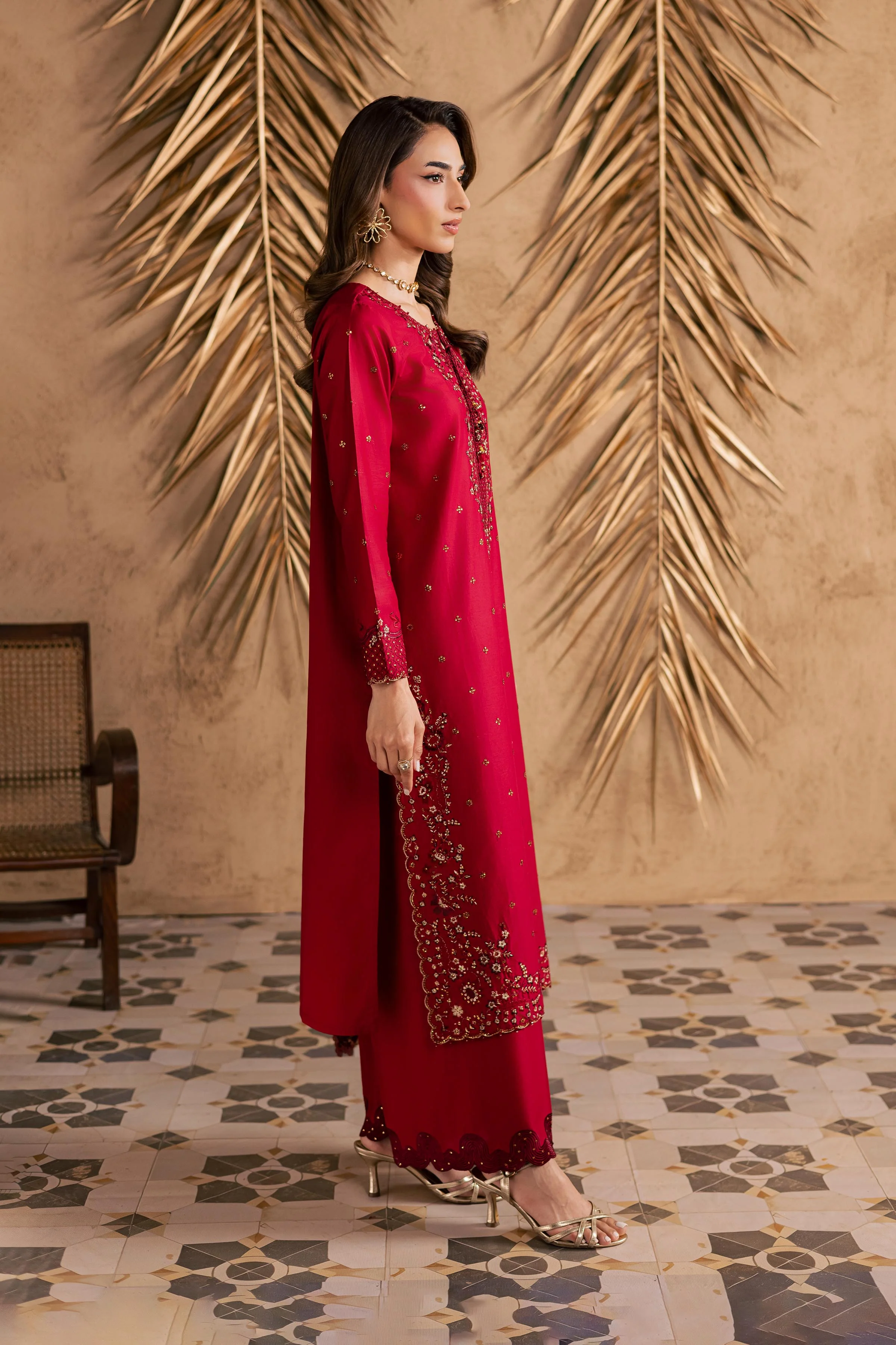Shaili 3Pc - Embroidered Festive Pret - Image 8