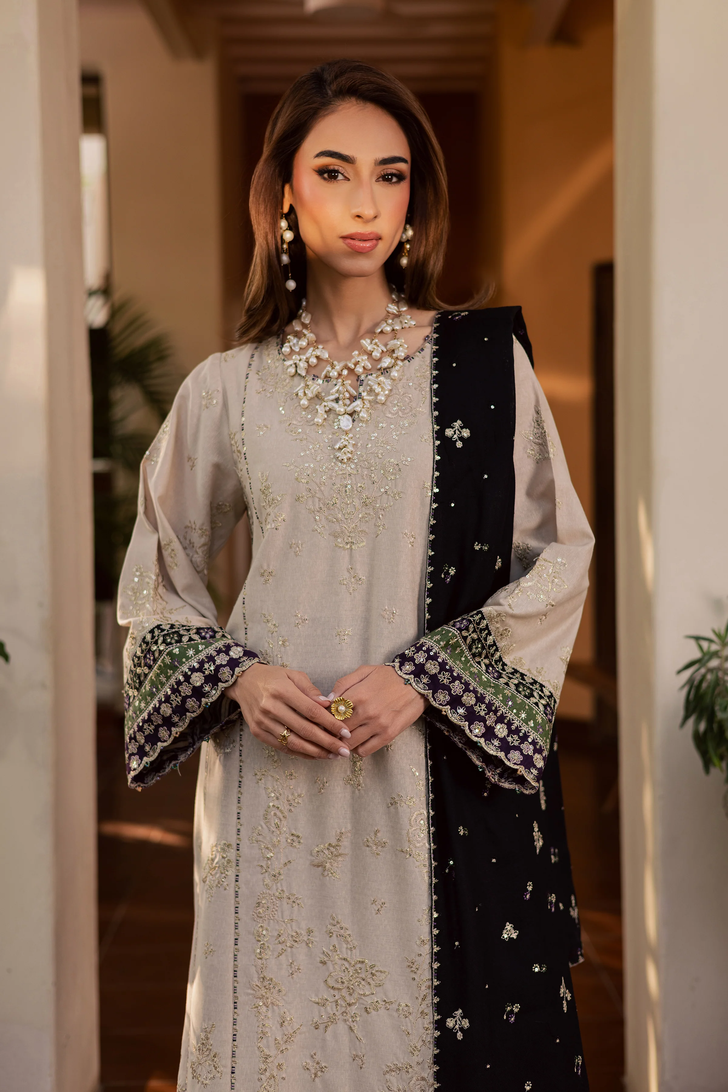 Shajahan 3Pc - Embroidered Festive Pret - Image 2