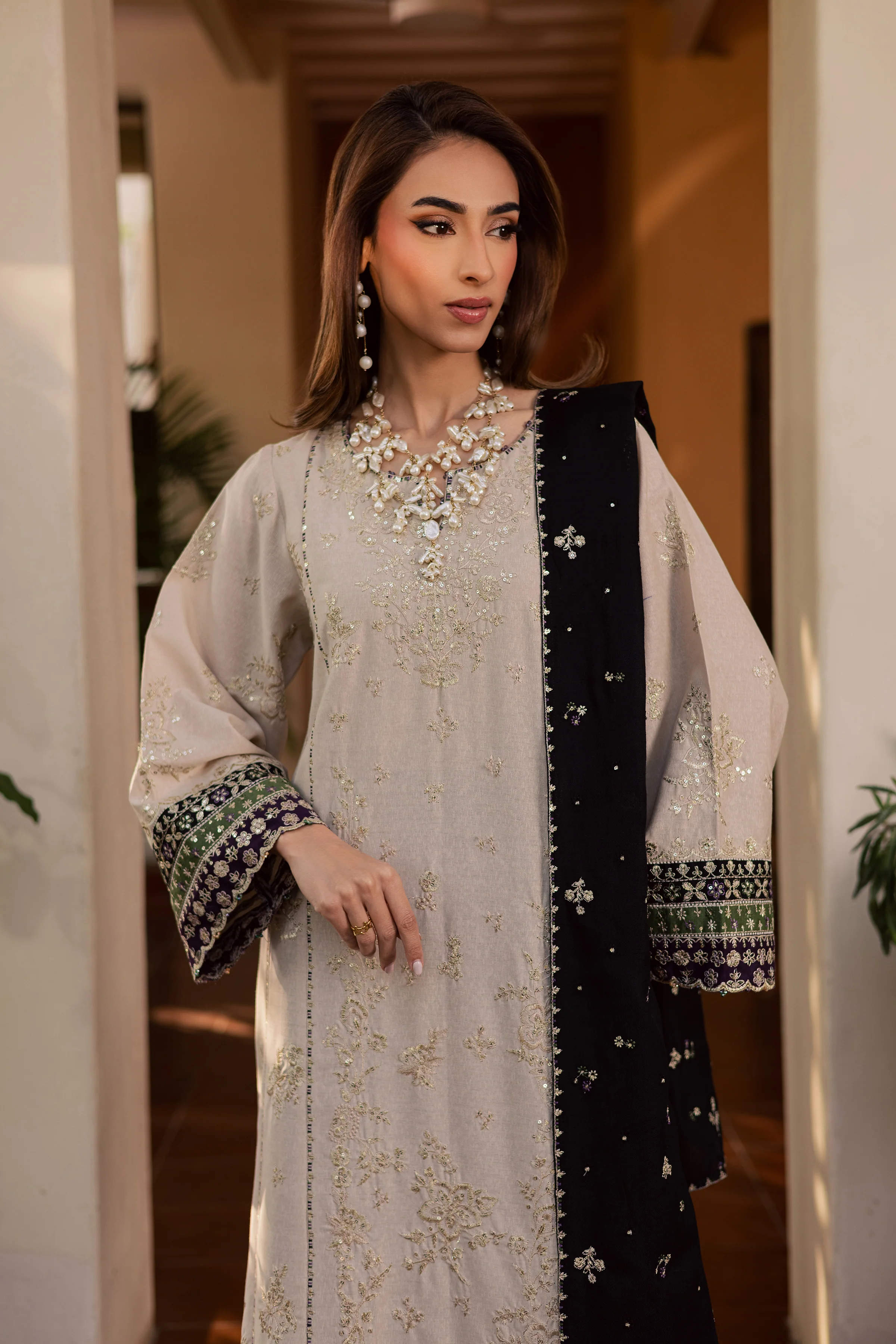 Shajahan 3Pc - Embroidered Festive Pret - Image 4