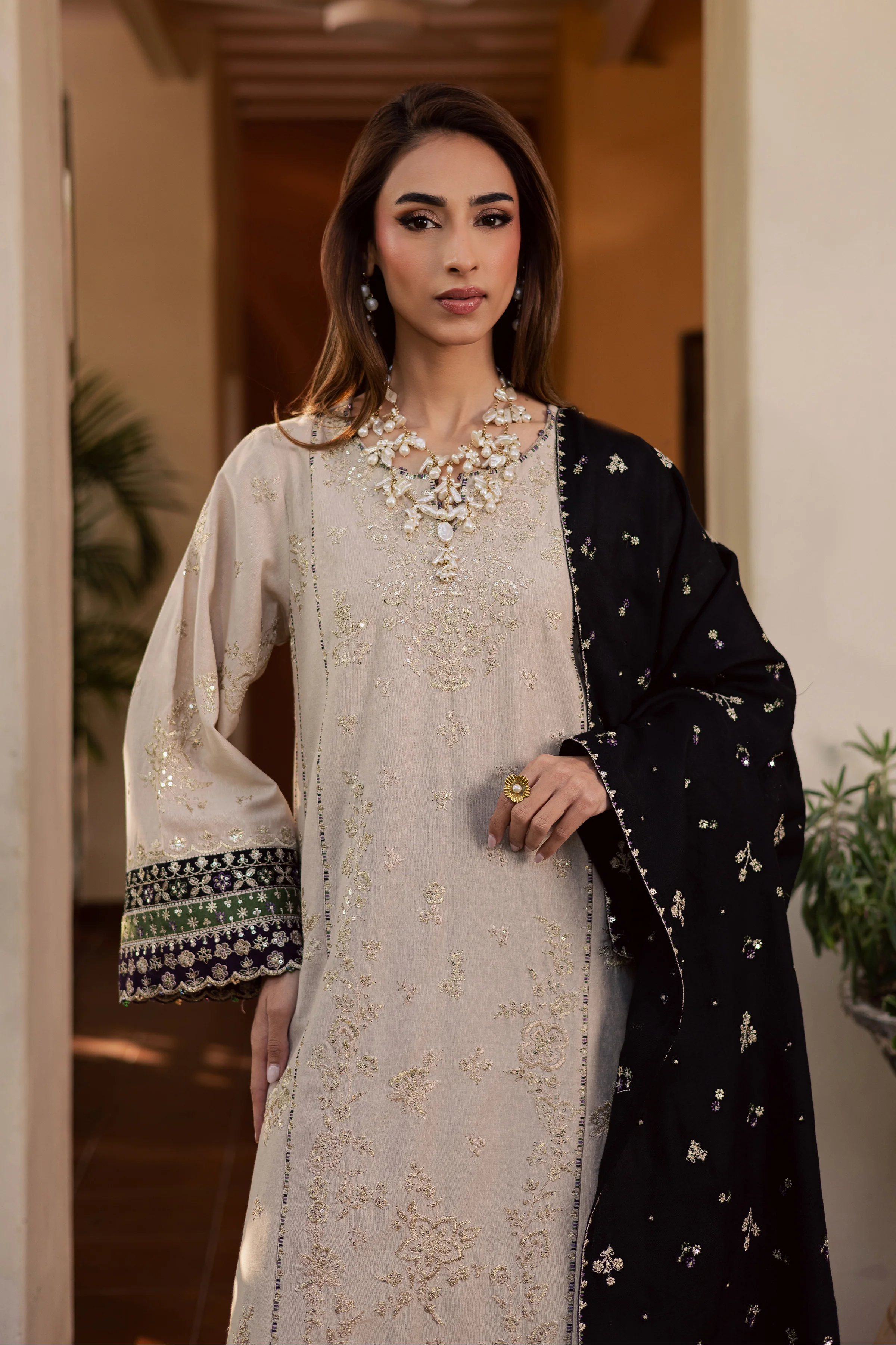 Shajahan 3Pc - Embroidered Festive Pret - Image 5