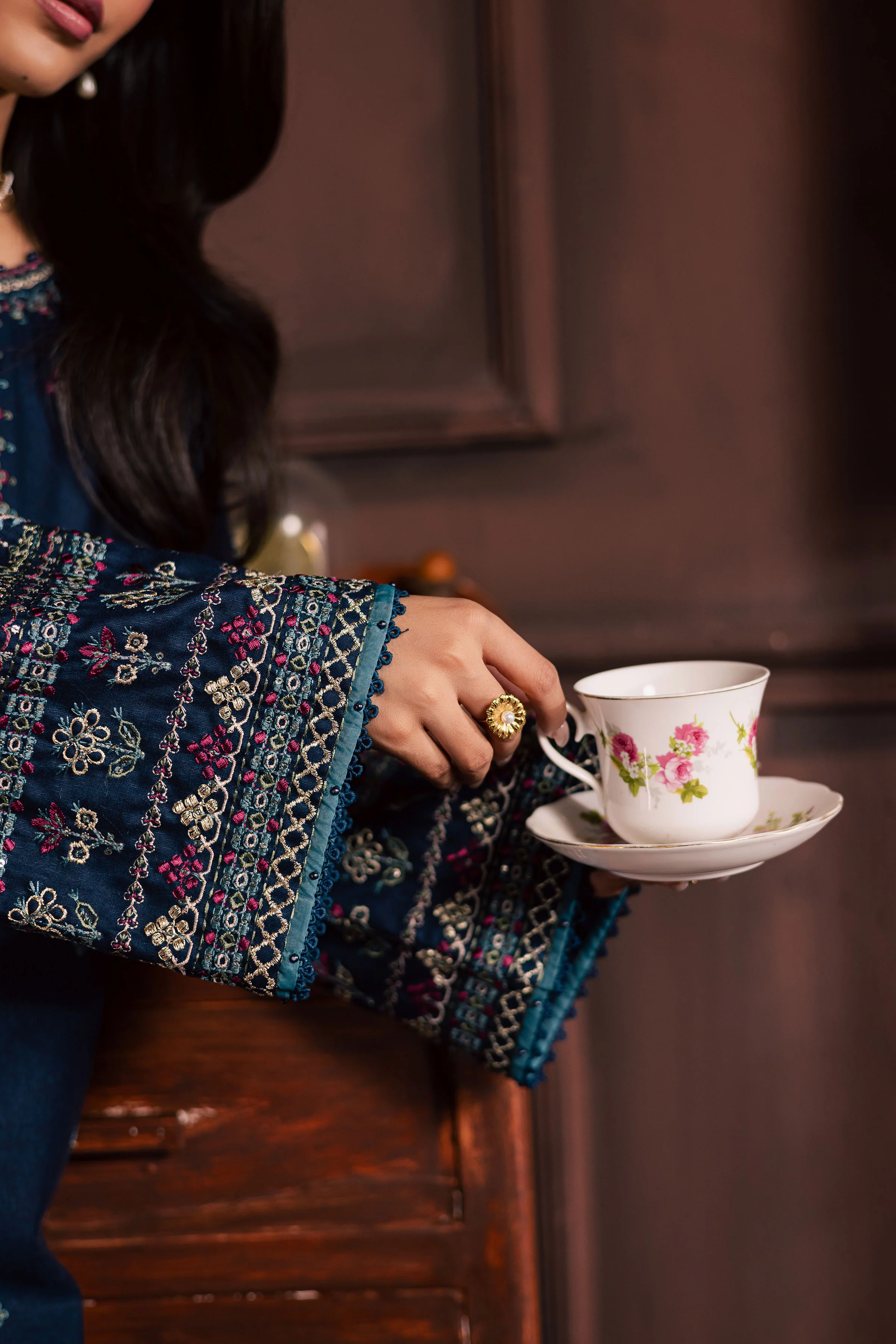 Shajjar 2Pc - Embroidered Karandi Dress - Image 10