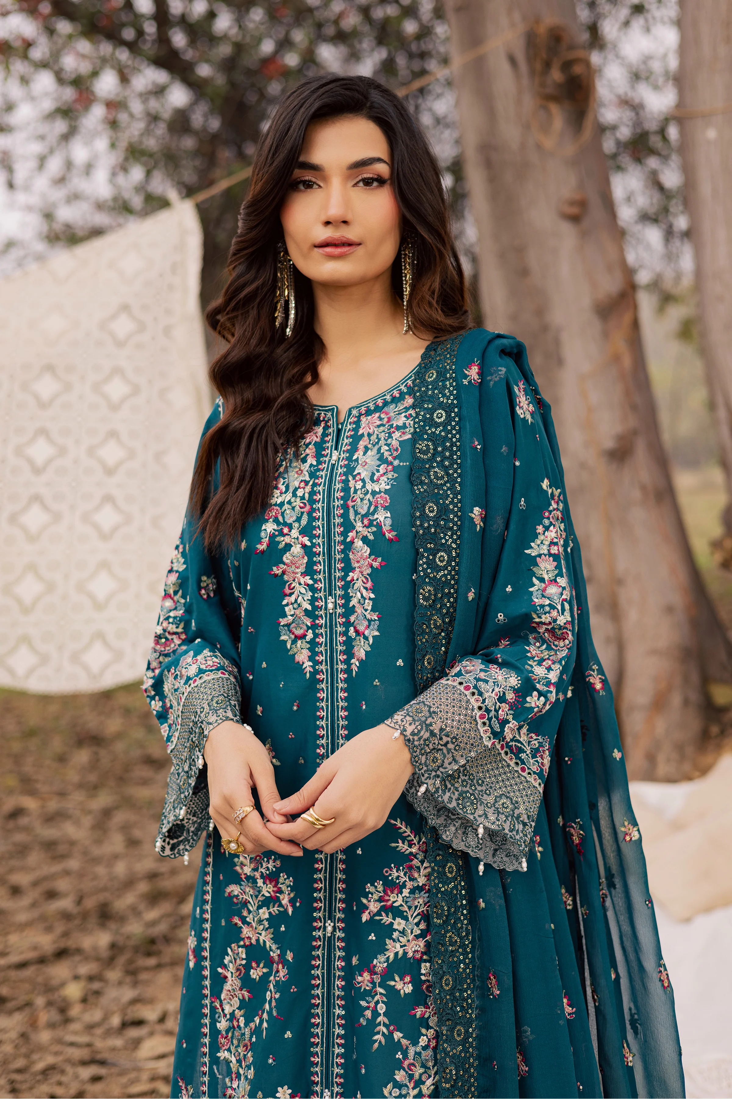 Shane 3Pc - Festive Embroidered Lawn - Image 2