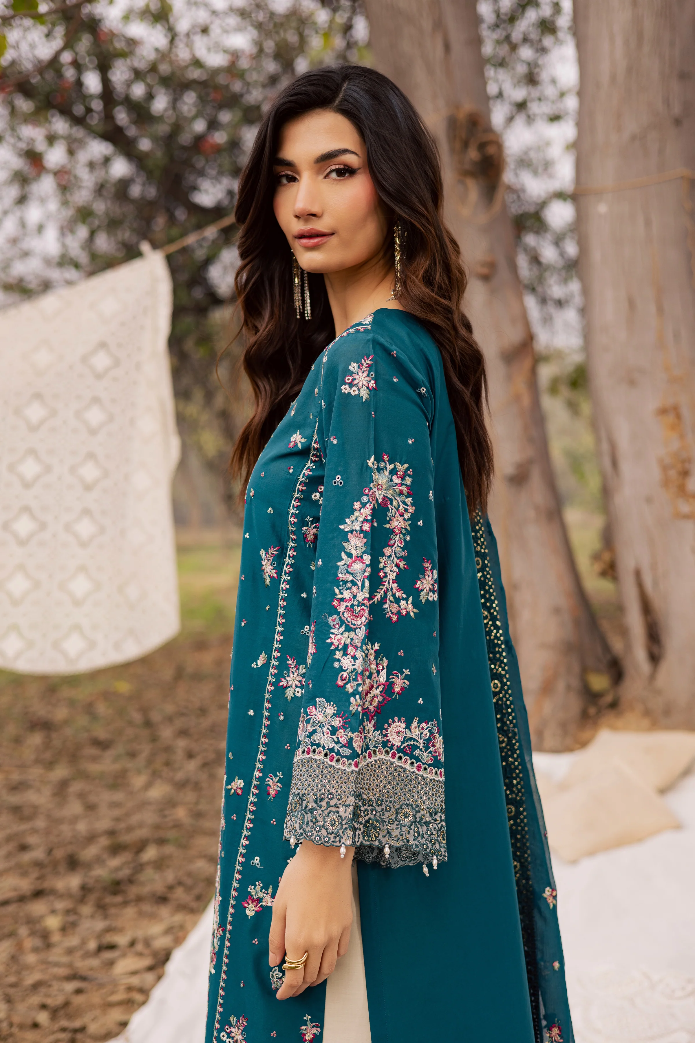 Shane 3Pc - Festive Embroidered Lawn - Image 5