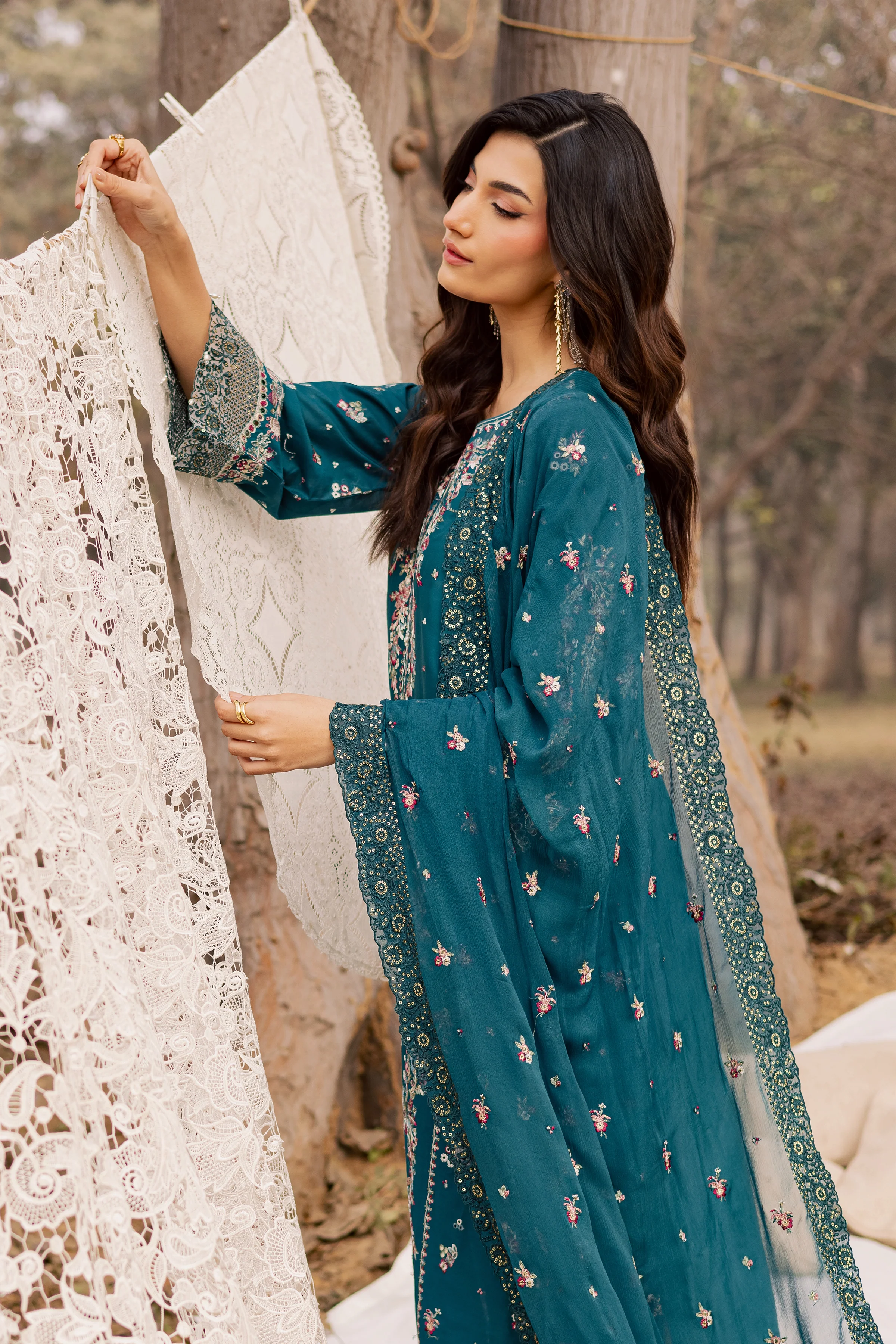 Shane 3Pc - Festive Embroidered Lawn - Image 6