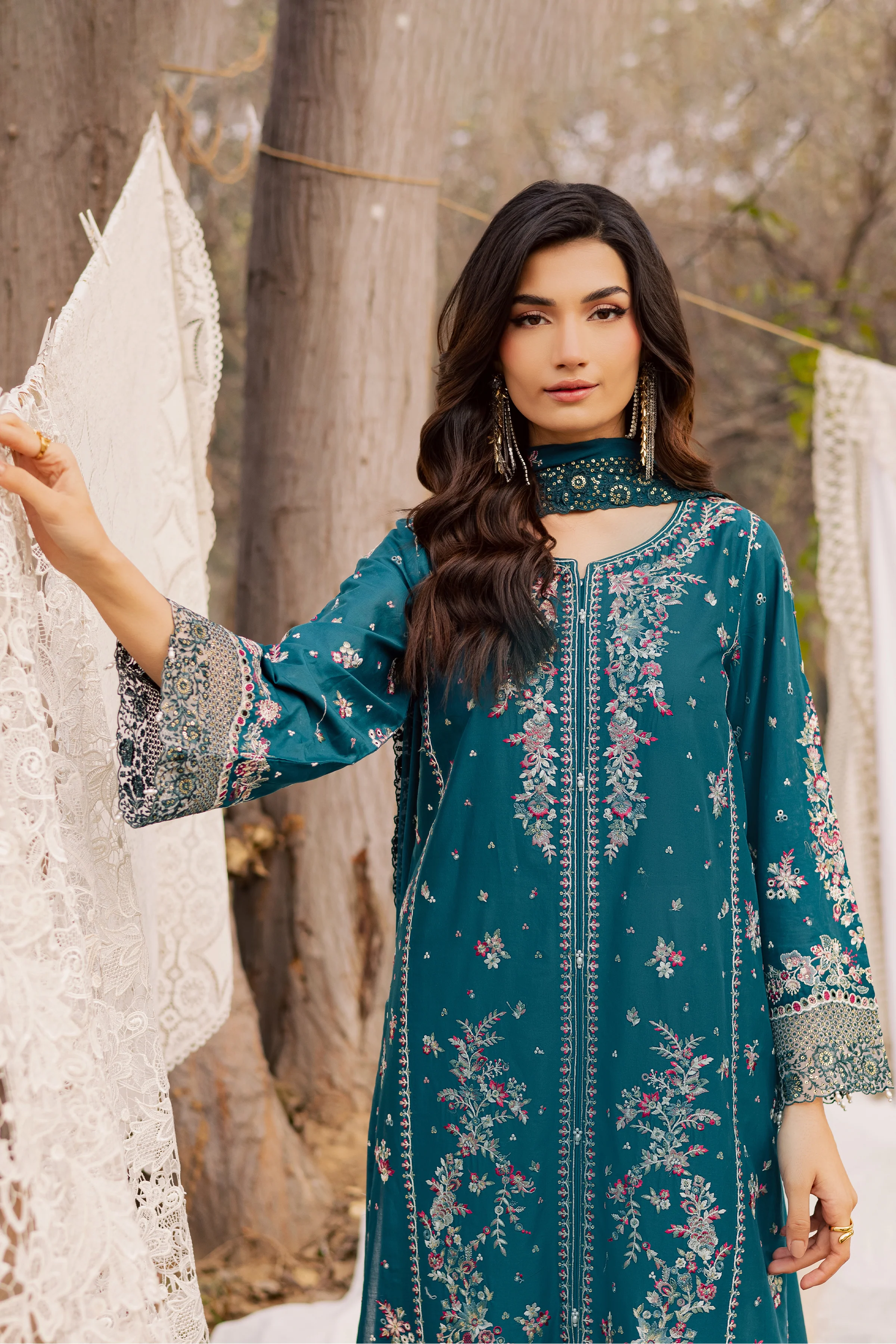 Shane 3Pc - Festive Embroidered Lawn - Image 7