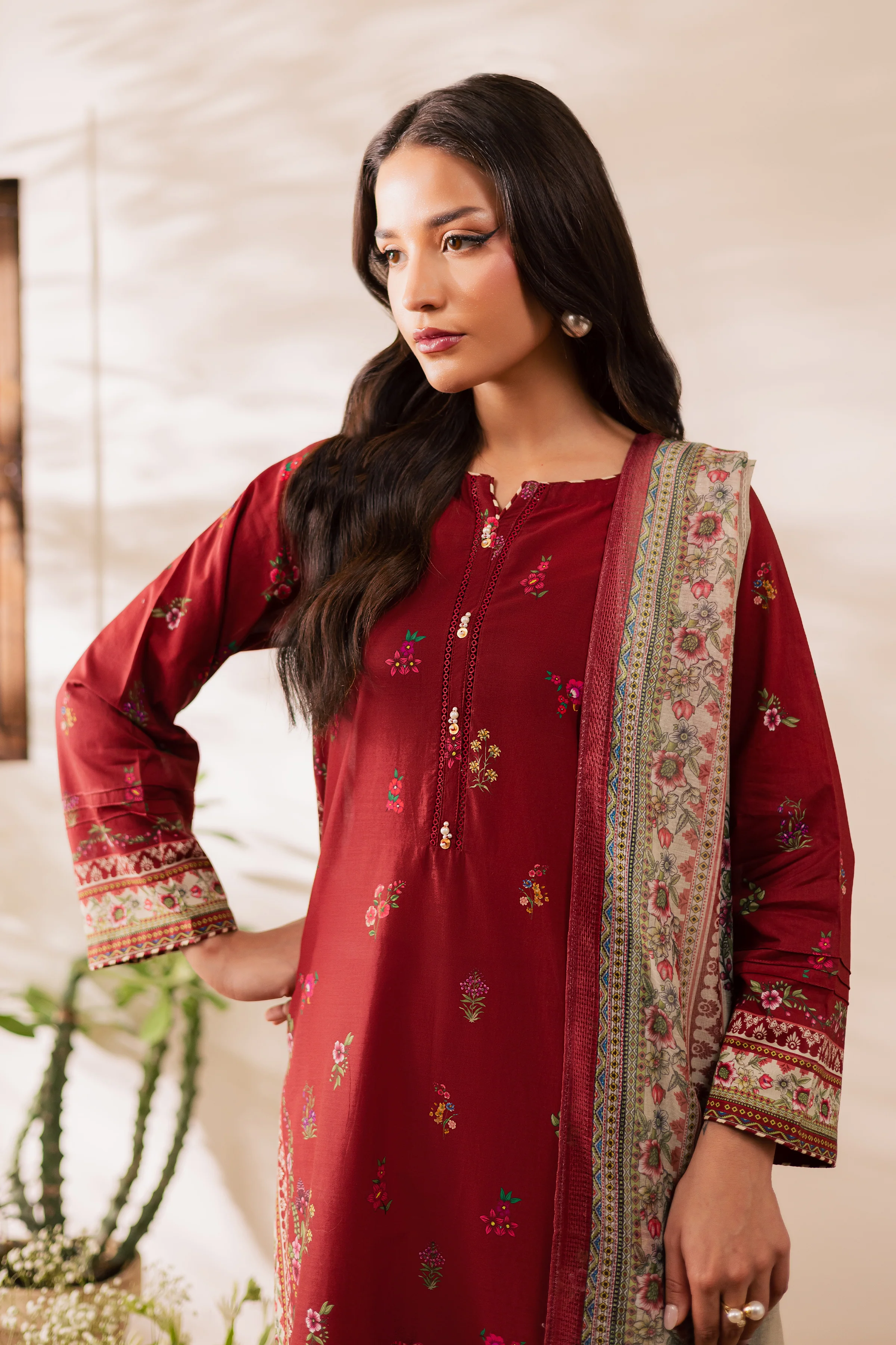 Shayla 3Pc - Printed Casual Pret - Image 7