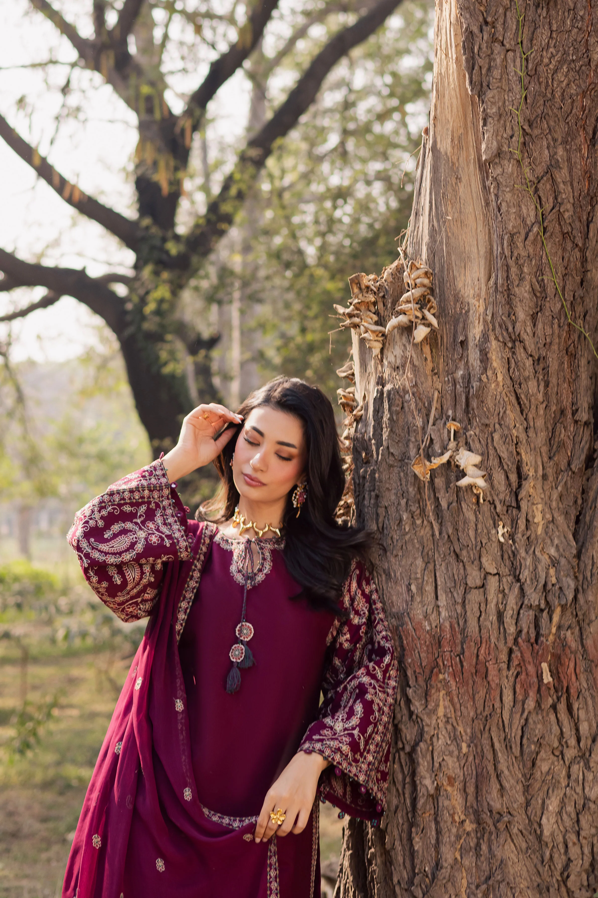 Sheharbano 3Pc - Embroidered Khaddar Dress - Image 2