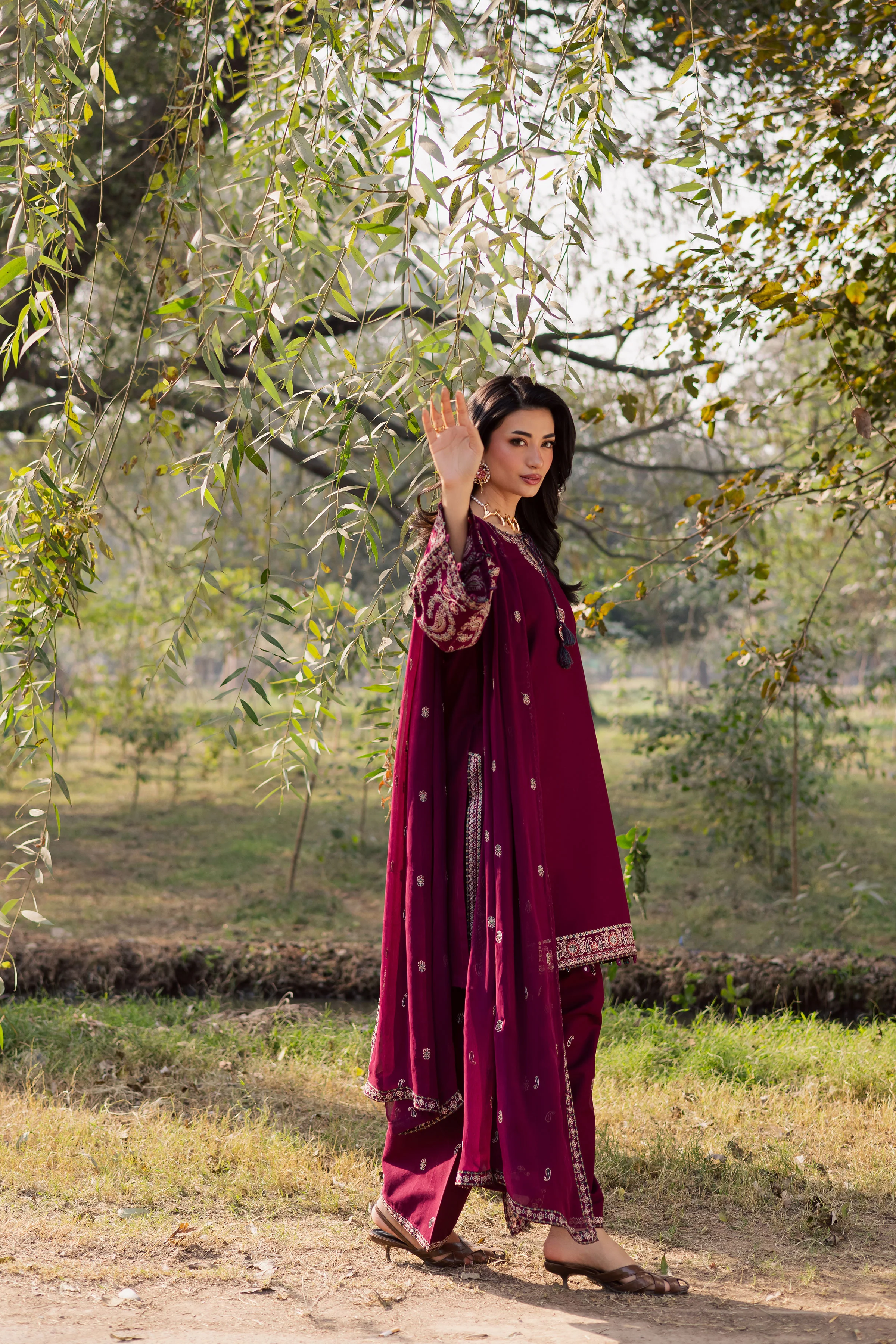 Sheharbano 3Pc - Embroidered Khaddar Dress - Image 5