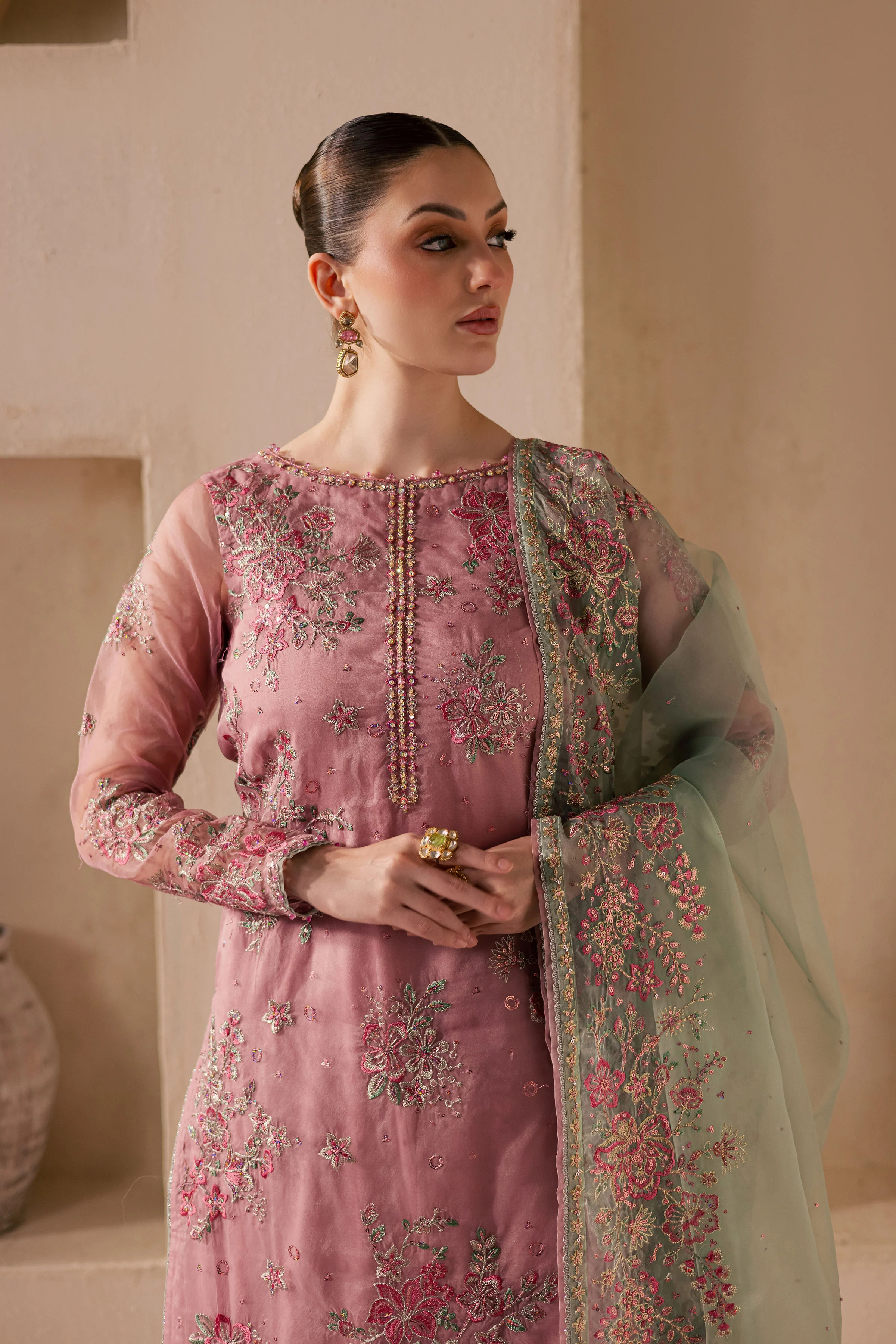 Shirin 3Pc - Embroidered Luxe Pret - Image 2