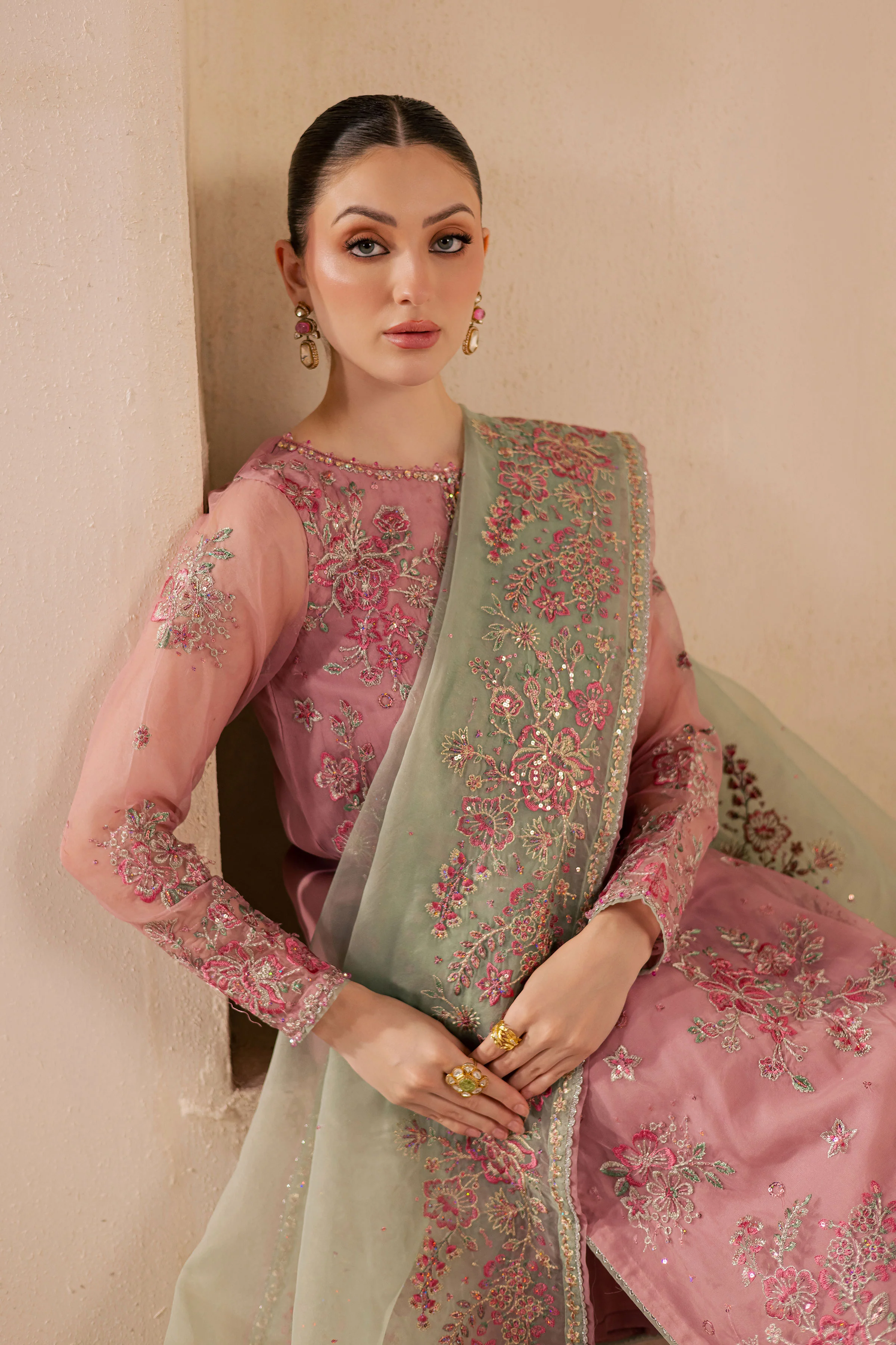 Shirin 3Pc - Embroidered Luxe Pret - Image 3