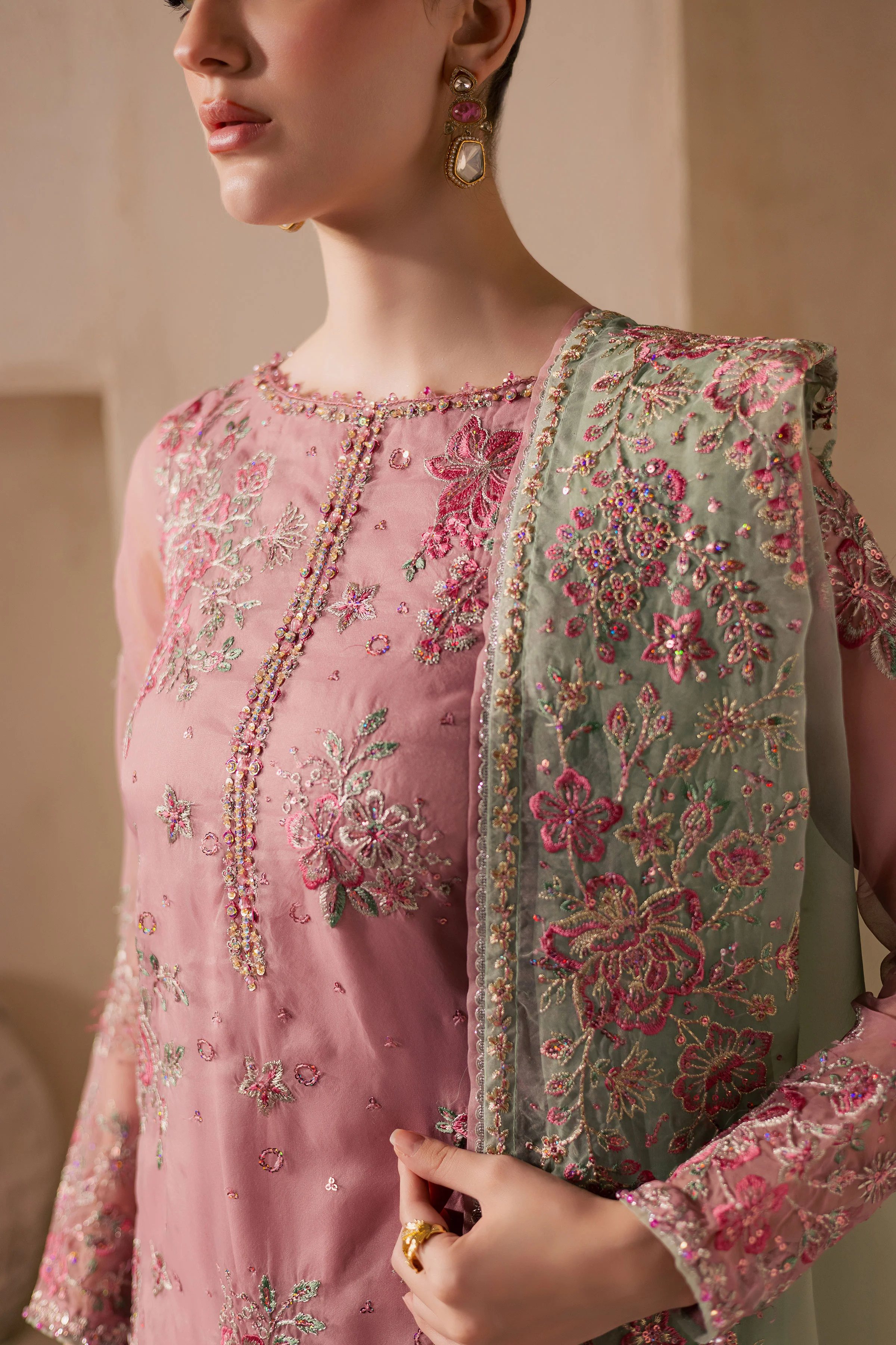 Shirin 3Pc - Embroidered Luxe Pret - Image 6
