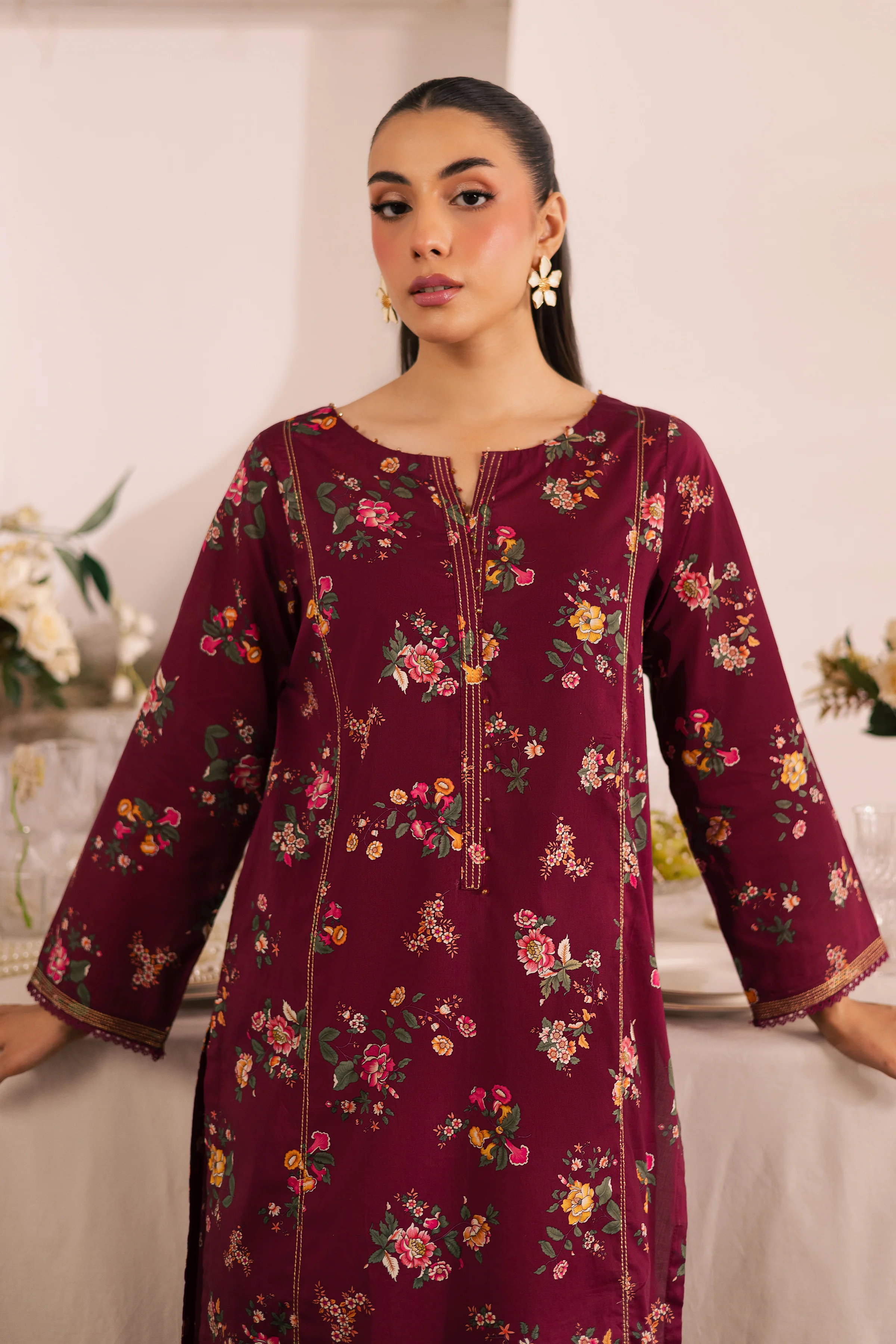 Shizumi 2Pc - Printed Lawn Dress - Image 2