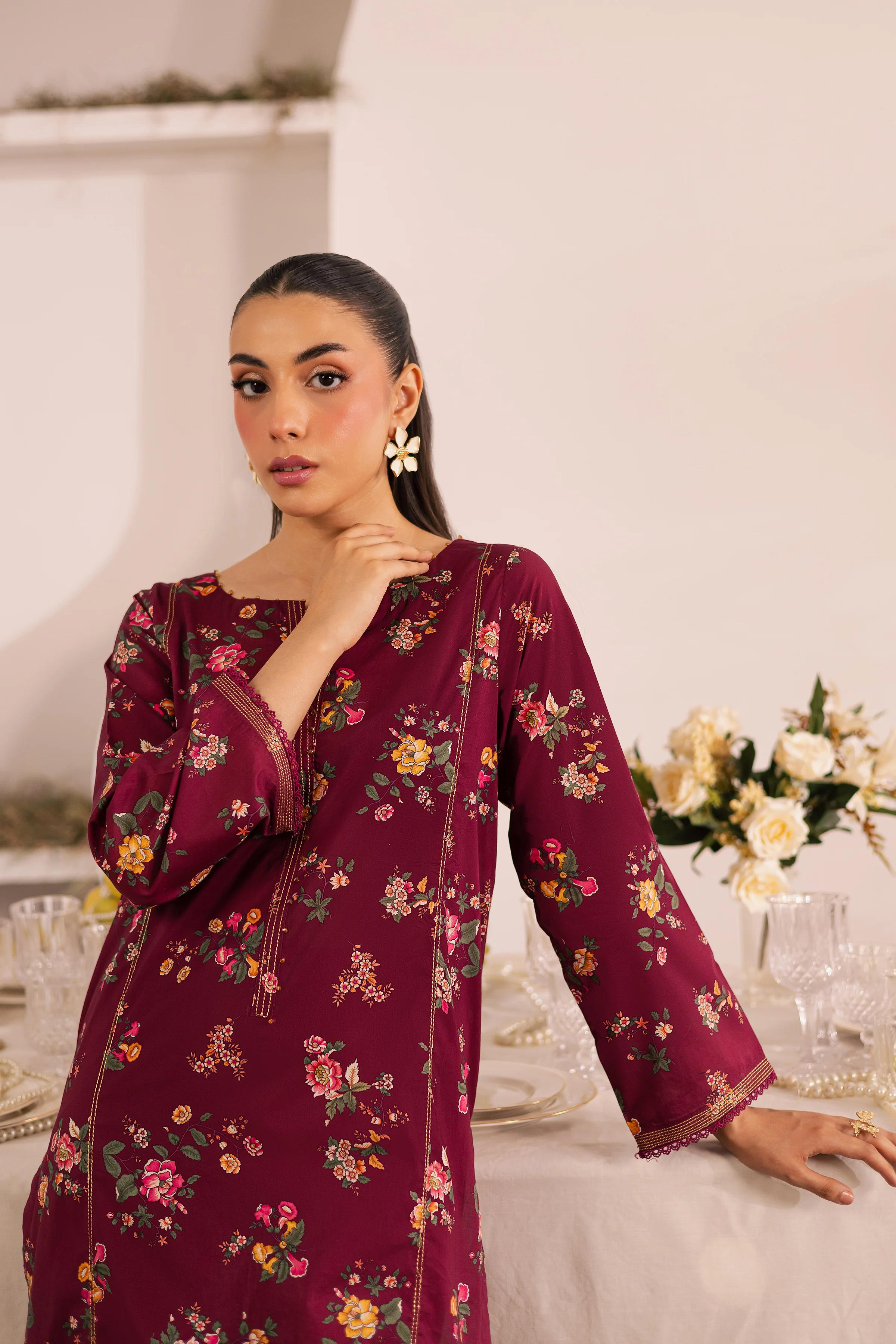 Shizumi 2Pc - Printed Lawn Dress - Image 3