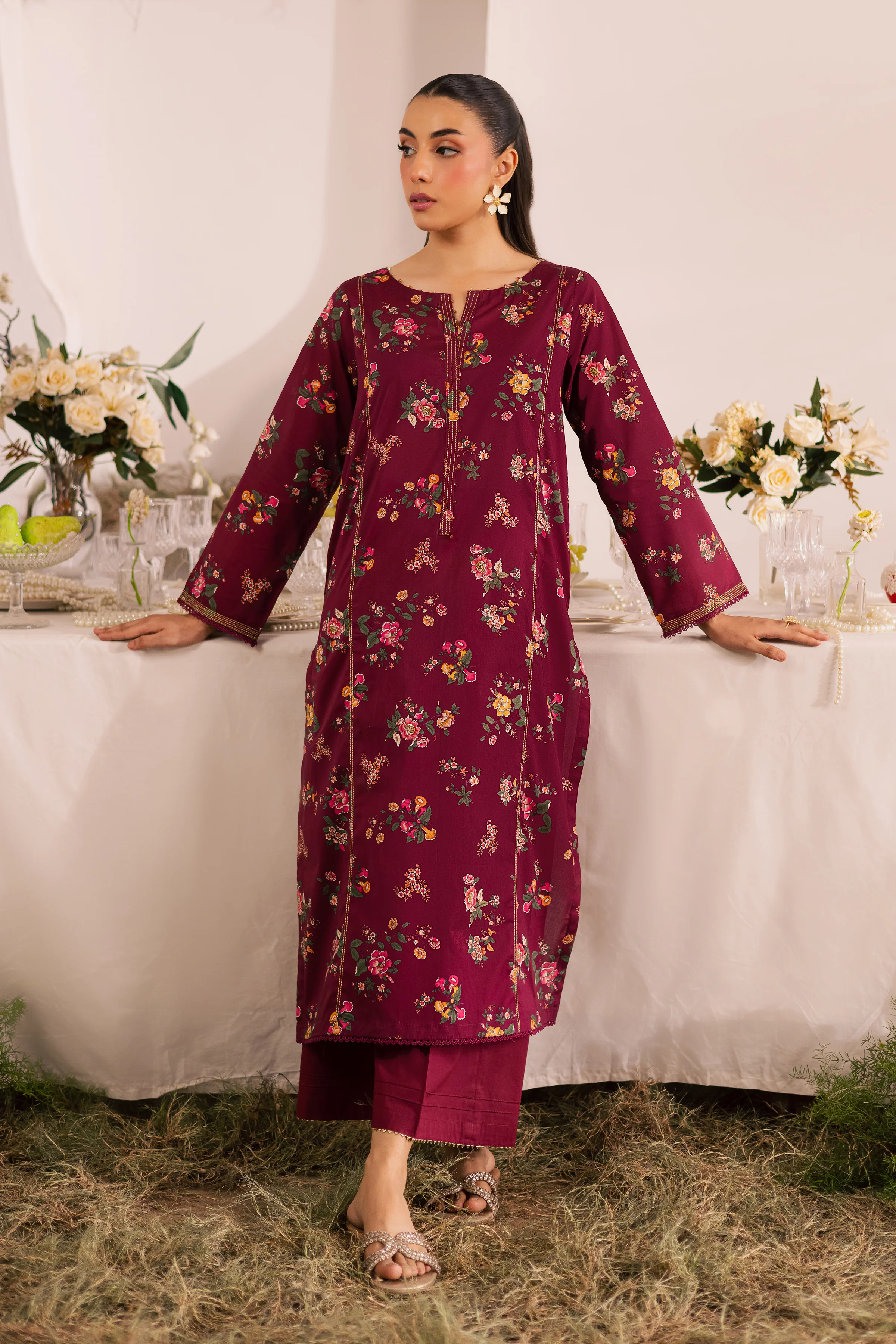 Shizumi 2Pc - Printed Lawn Dress - Image 4