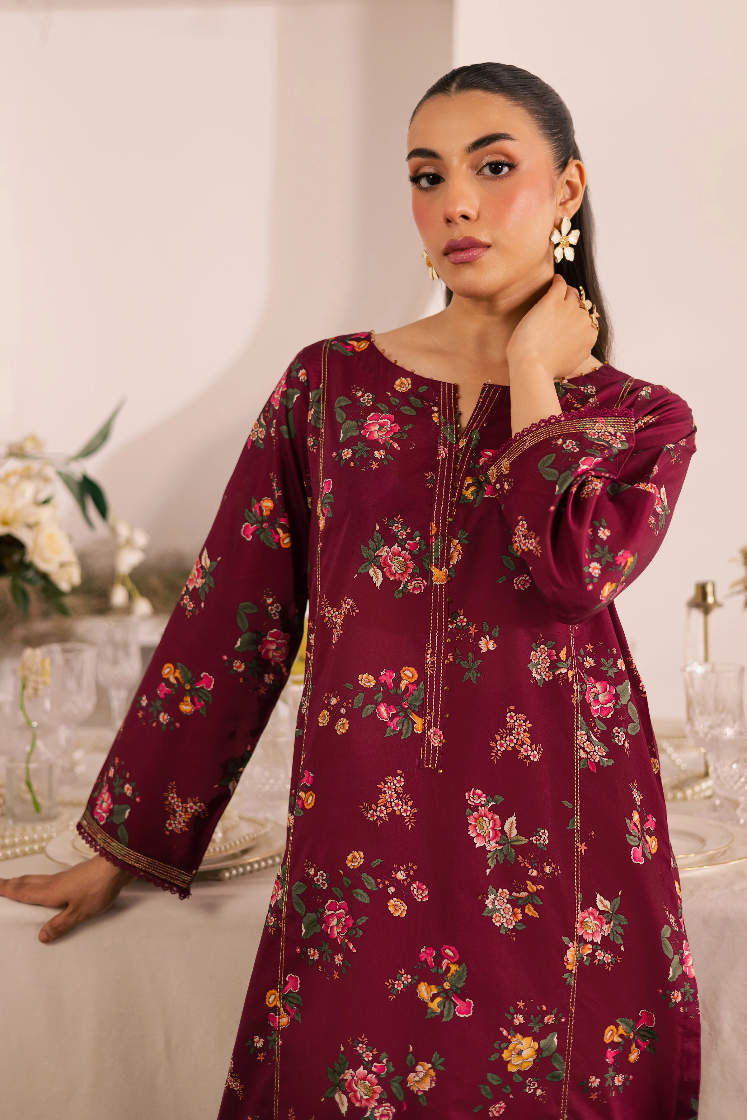 Shizumi 2Pc - Printed Lawn Dress - Image 7