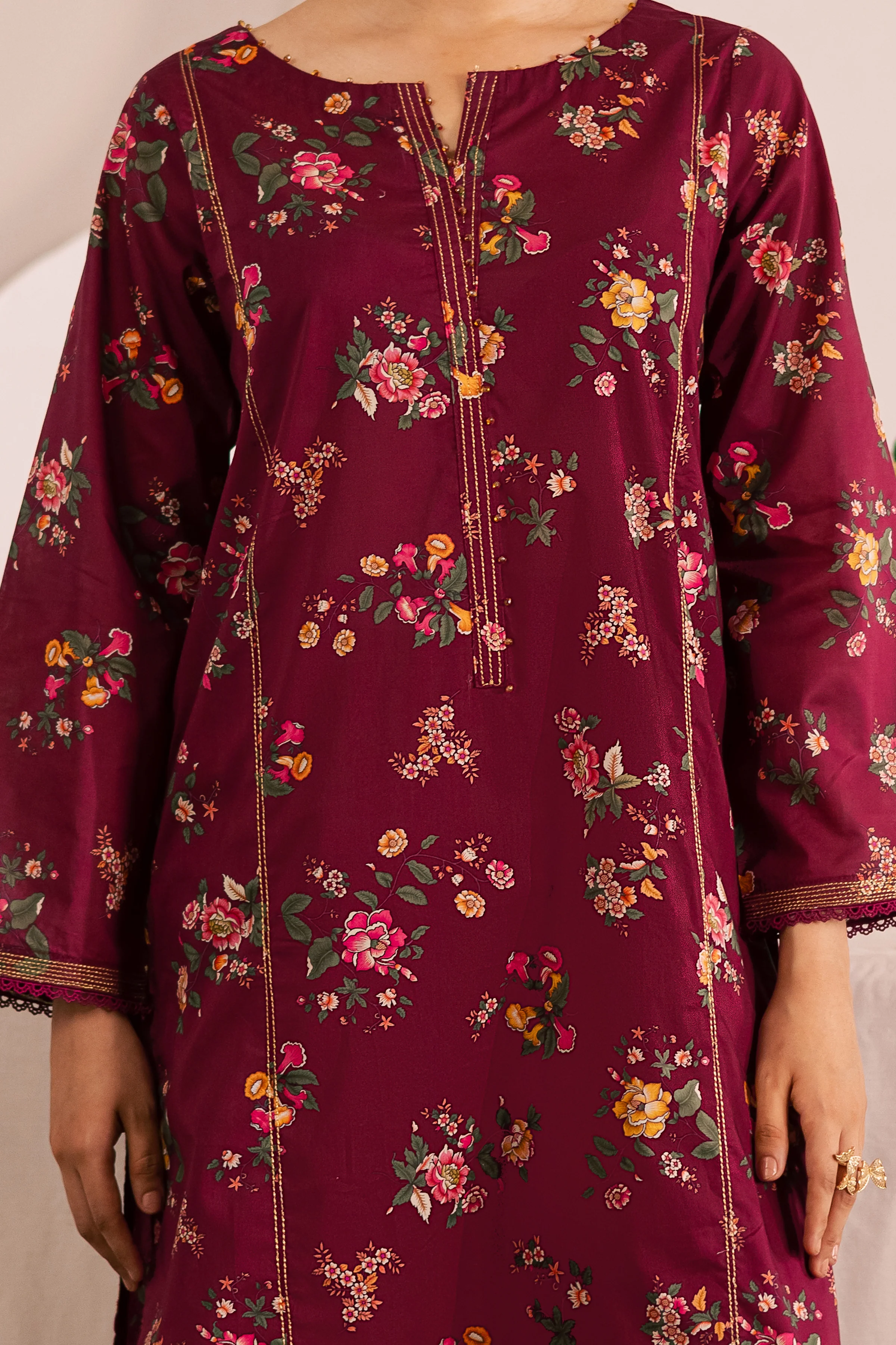 Shizumi 2Pc - Printed Lawn Dress - Image 8