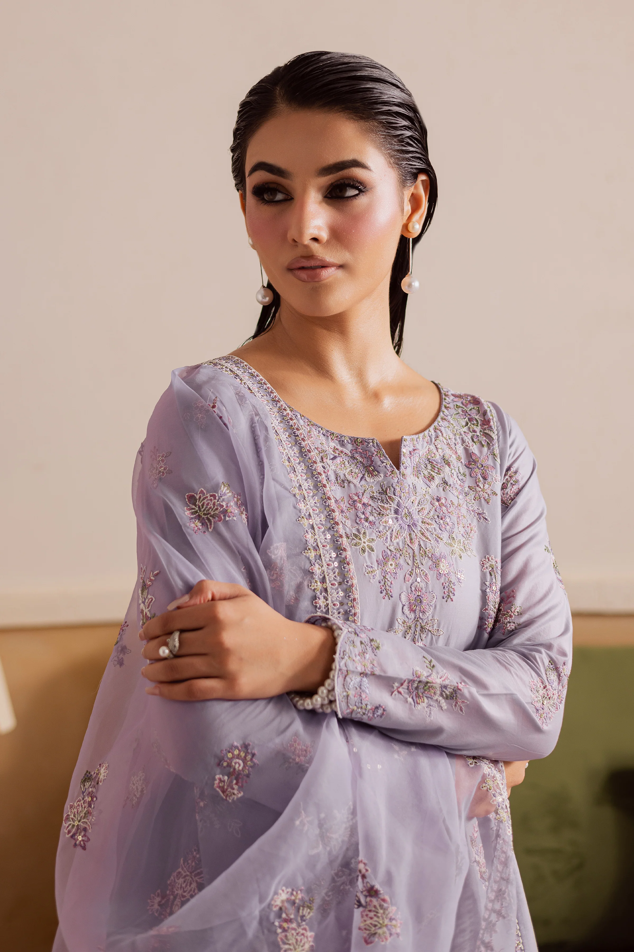 Shuja 3Pc - Embroidered Lawn Pret - Image 3