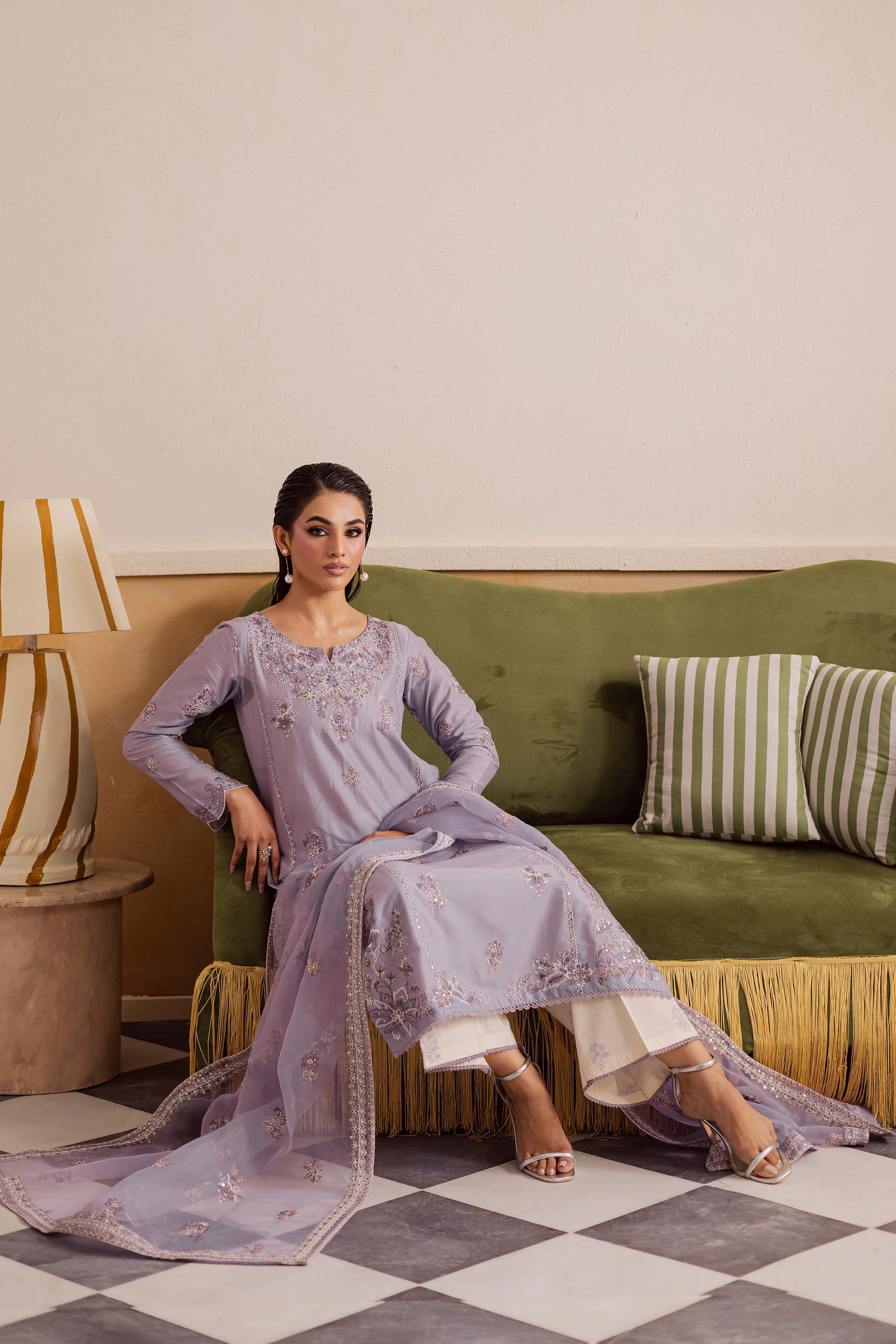 Shuja 3Pc - Embroidered Lawn Pret - Image 4