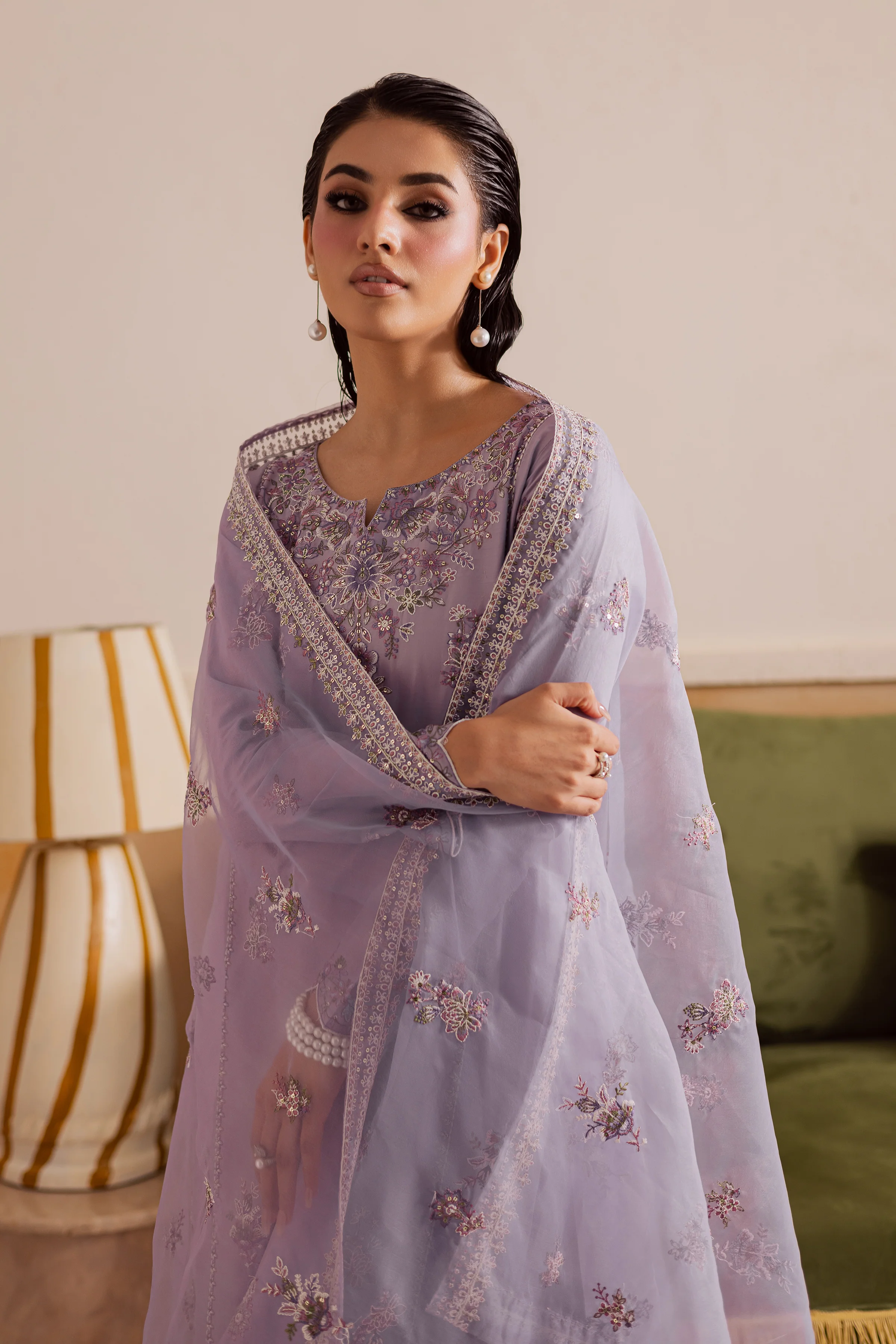 Shuja 3Pc - Embroidered Lawn Pret - Image 7