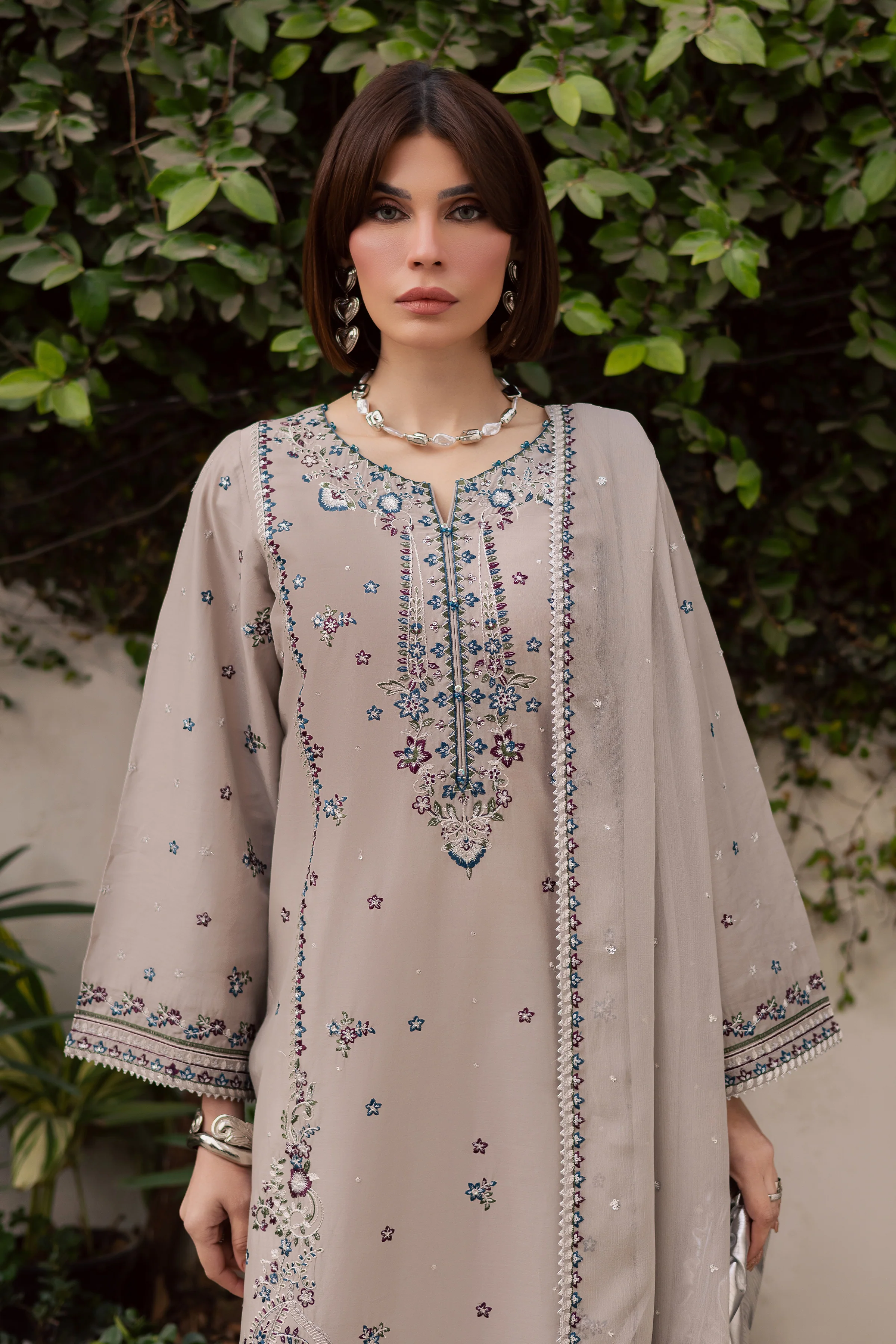 Silversun 3Pc - Festive Embroidered Lawn - Image 3