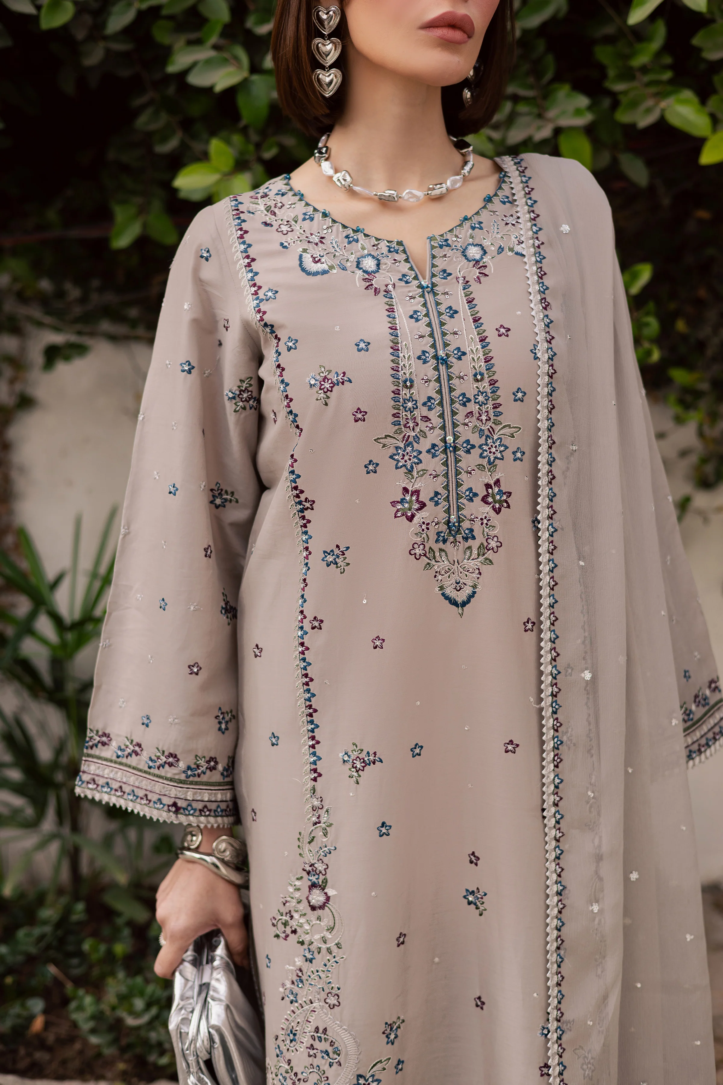 Silversun 3Pc - Festive Embroidered Lawn - Image 6