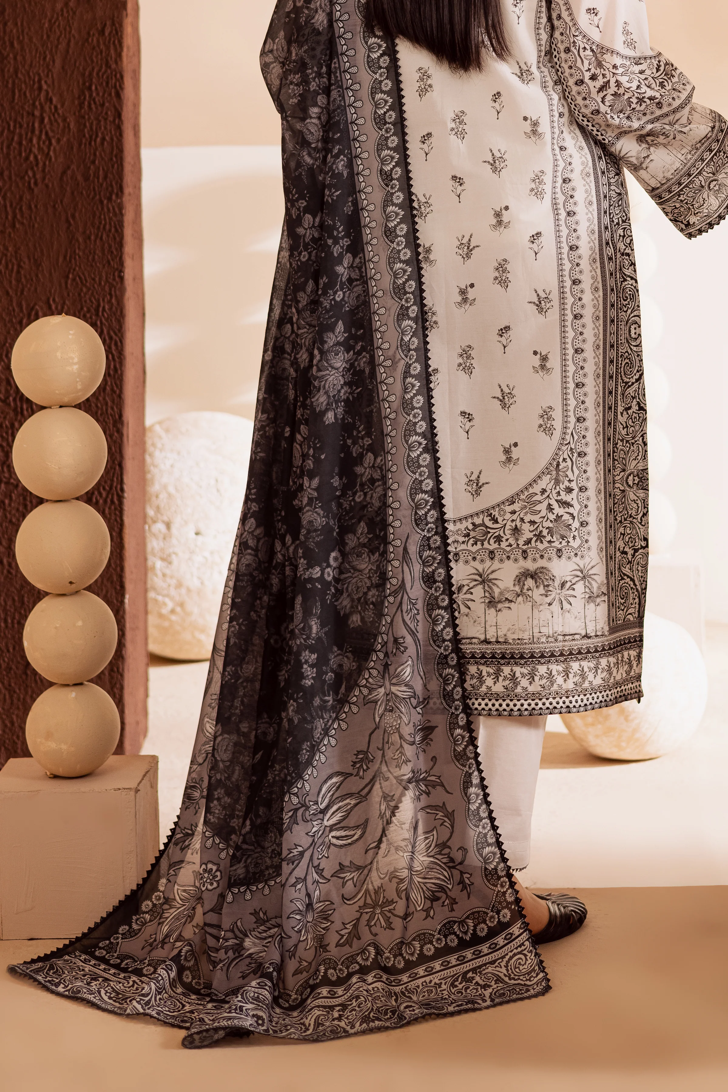 Siyah 3Pc - Printed Lawn Dress - Image 6