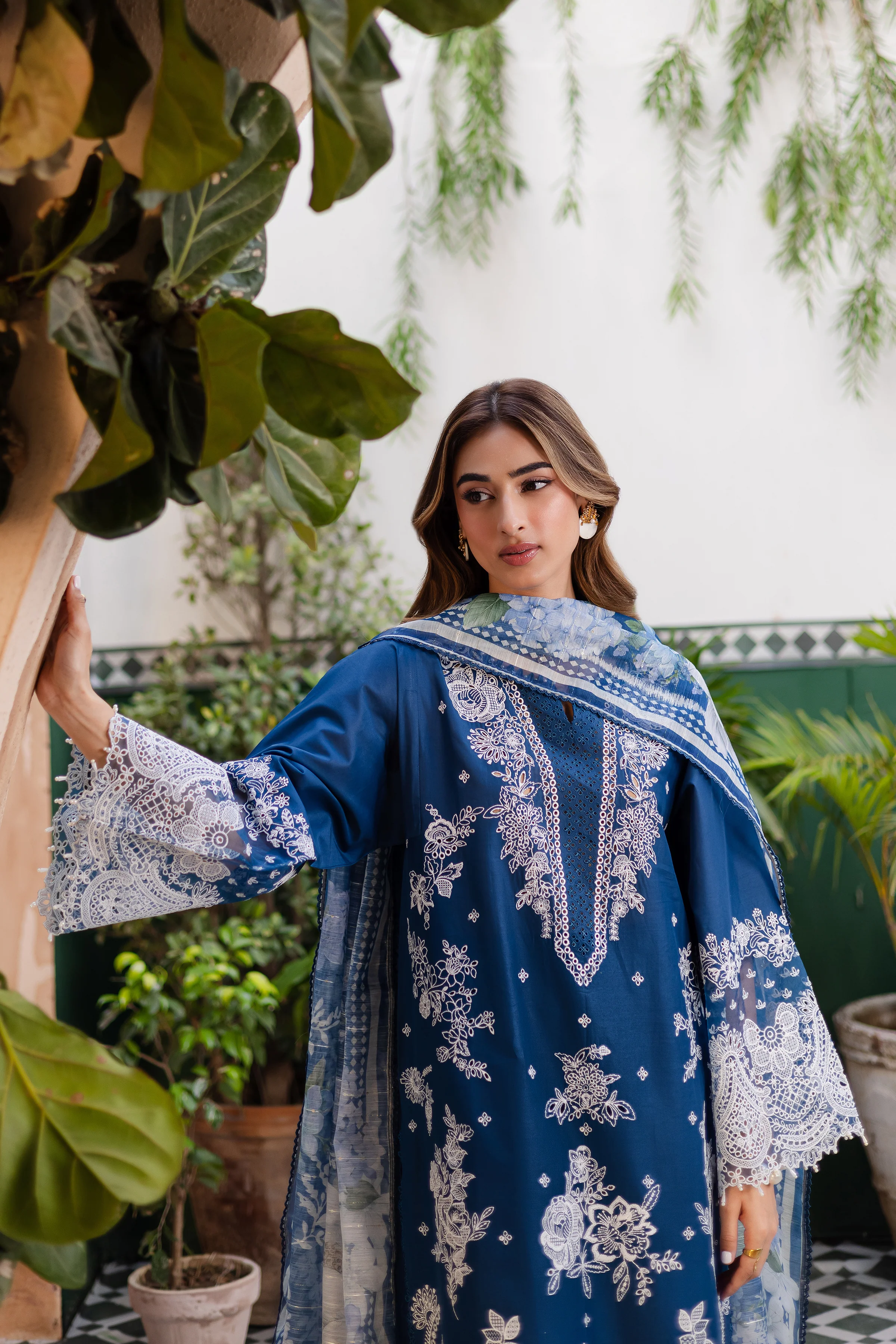 Smokey Blue 3Pc - Festive Eid Pret - Image 2