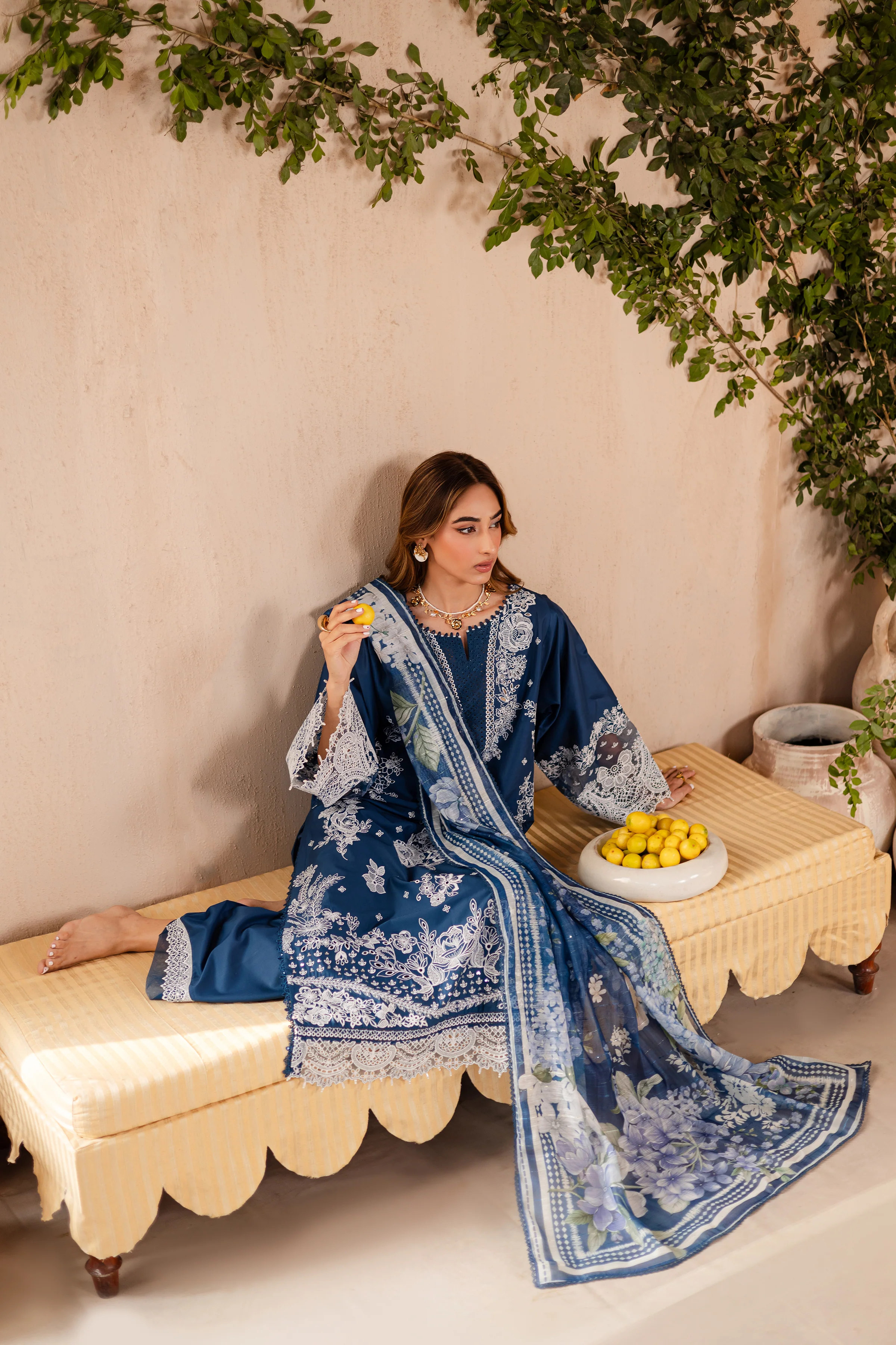 Smokey Blue 3Pc - Festive Eid Pret - Image 5