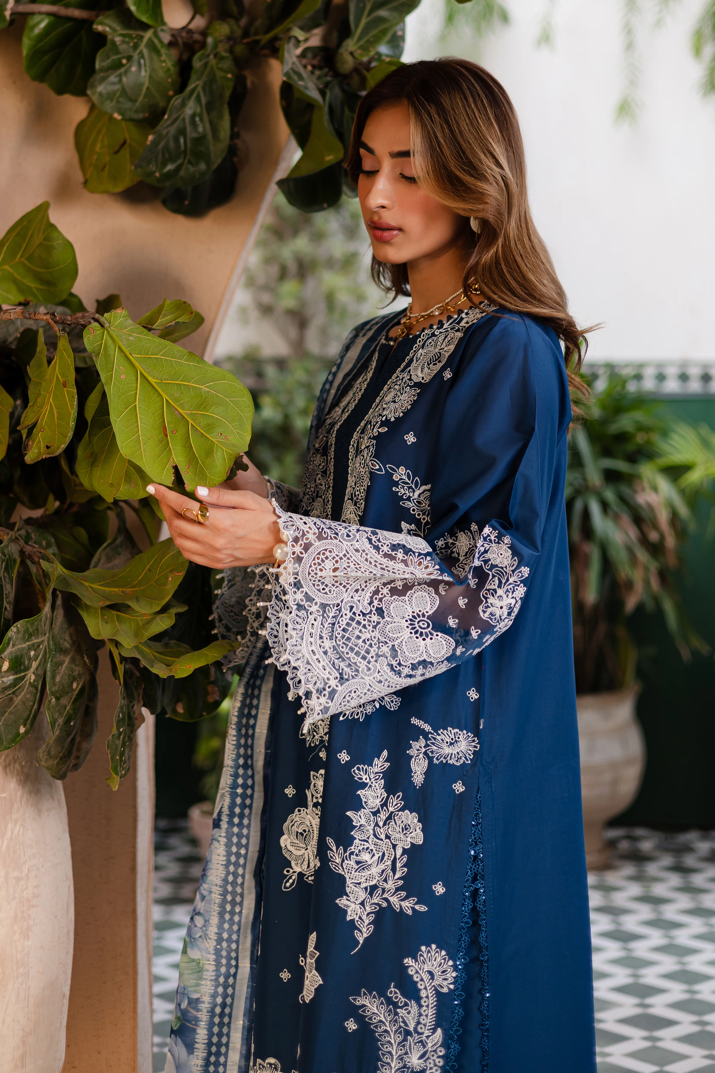 Smokey Blue 3Pc - Festive Eid Pret - Image 8