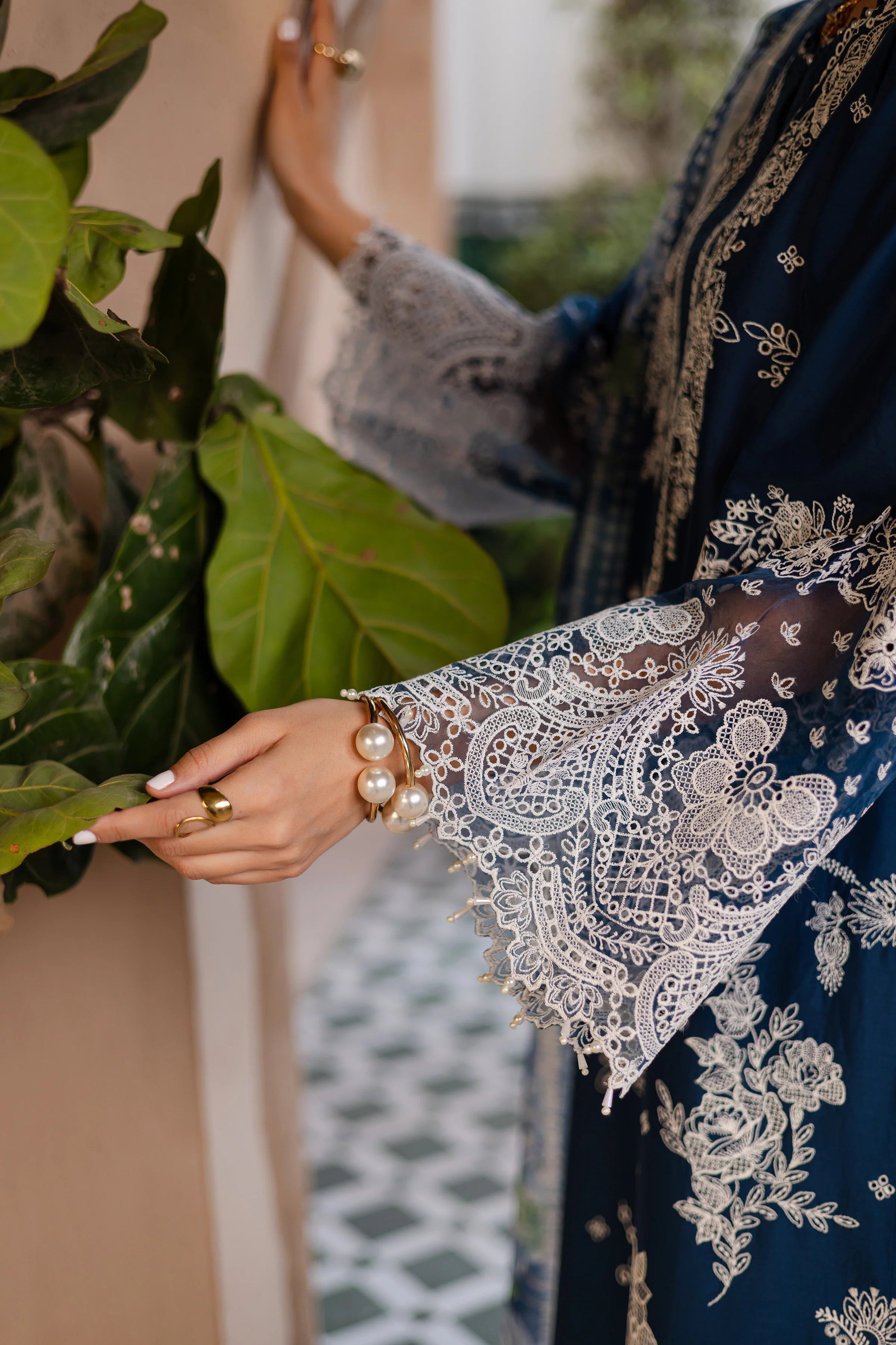 Smokey Blue 3Pc - Festive Eid Pret - Image 9