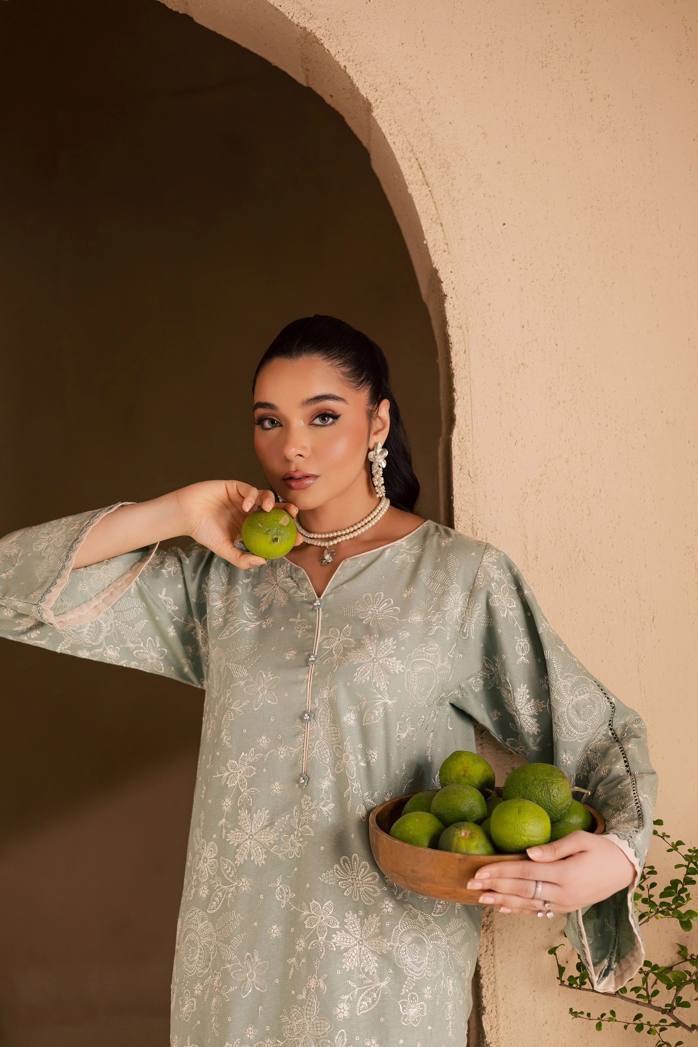 Snow Puff 2Pc - Embroidered Khaddar Dress - Image 3