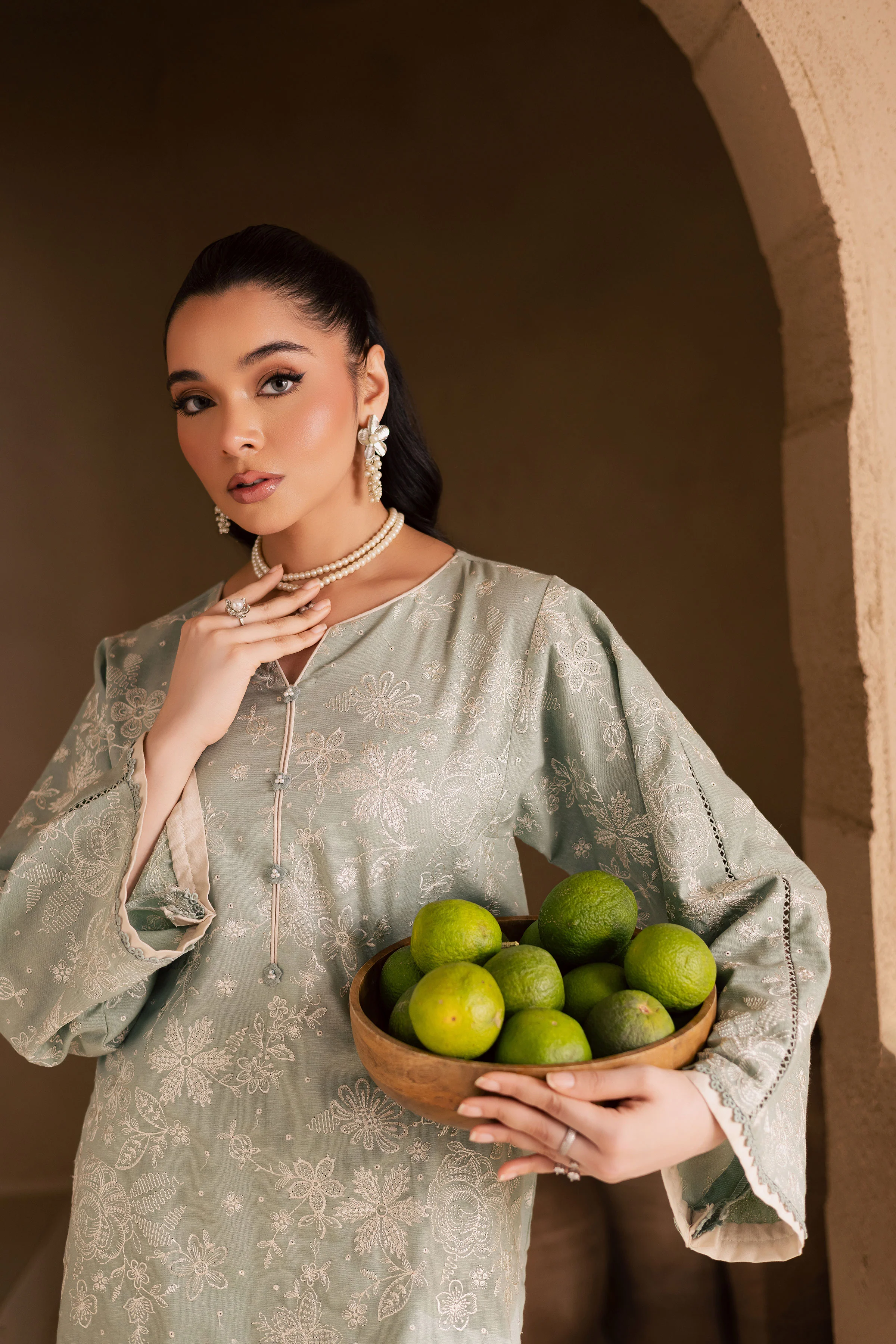 Snow Puff 2Pc - Embroidered Khaddar Dress - Image 6