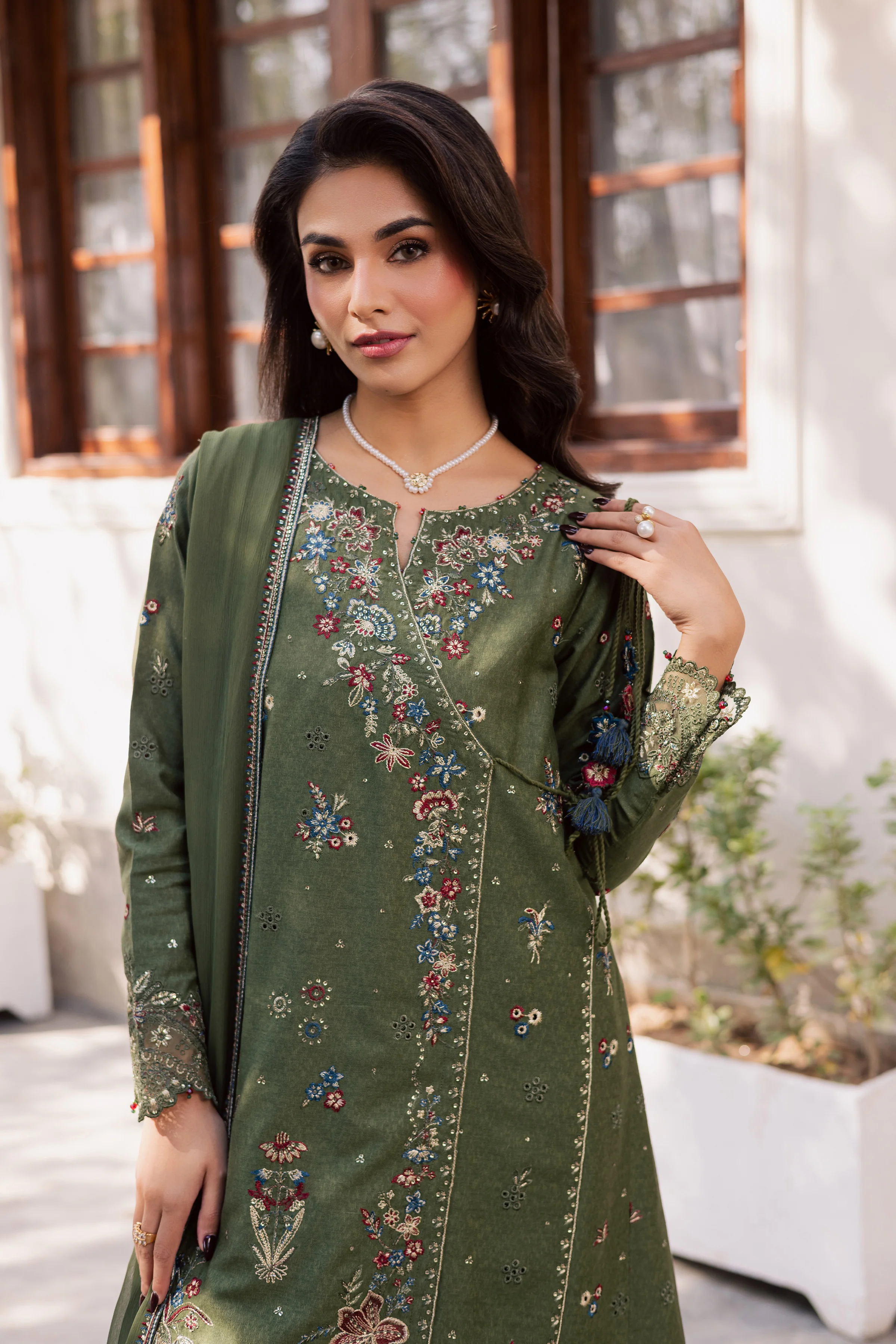 Sofiaa 3Pc - Embroidered Karandi Dress - Image 2