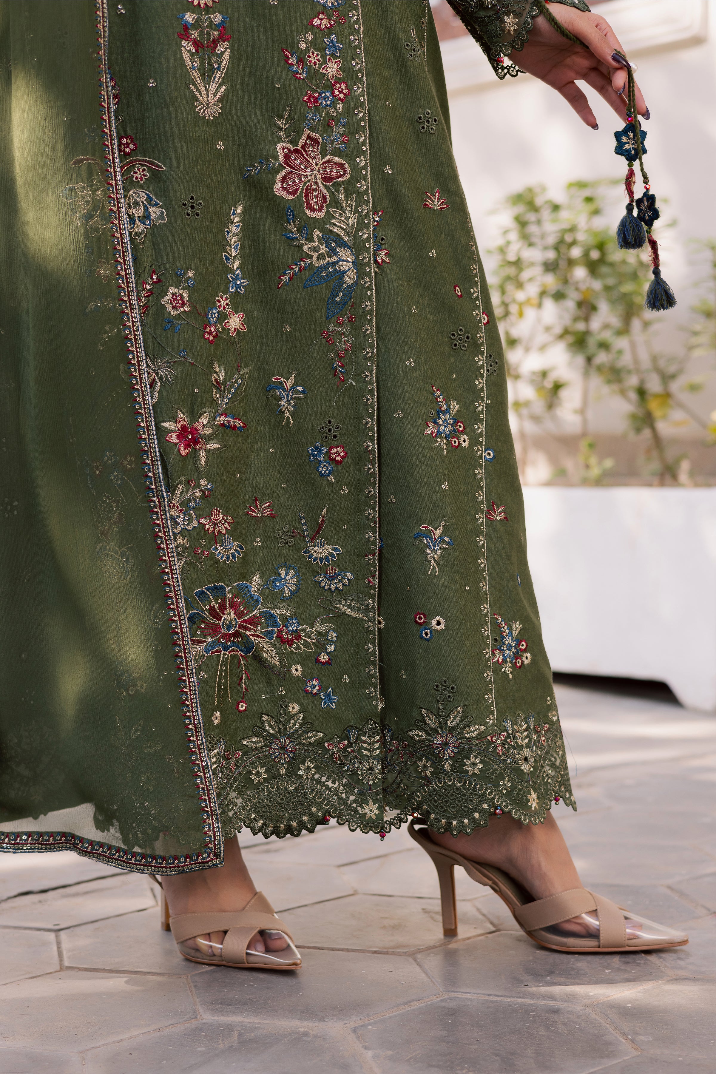 Sofiaa 3Pc - Embroidered Karandi Dress - Image 5