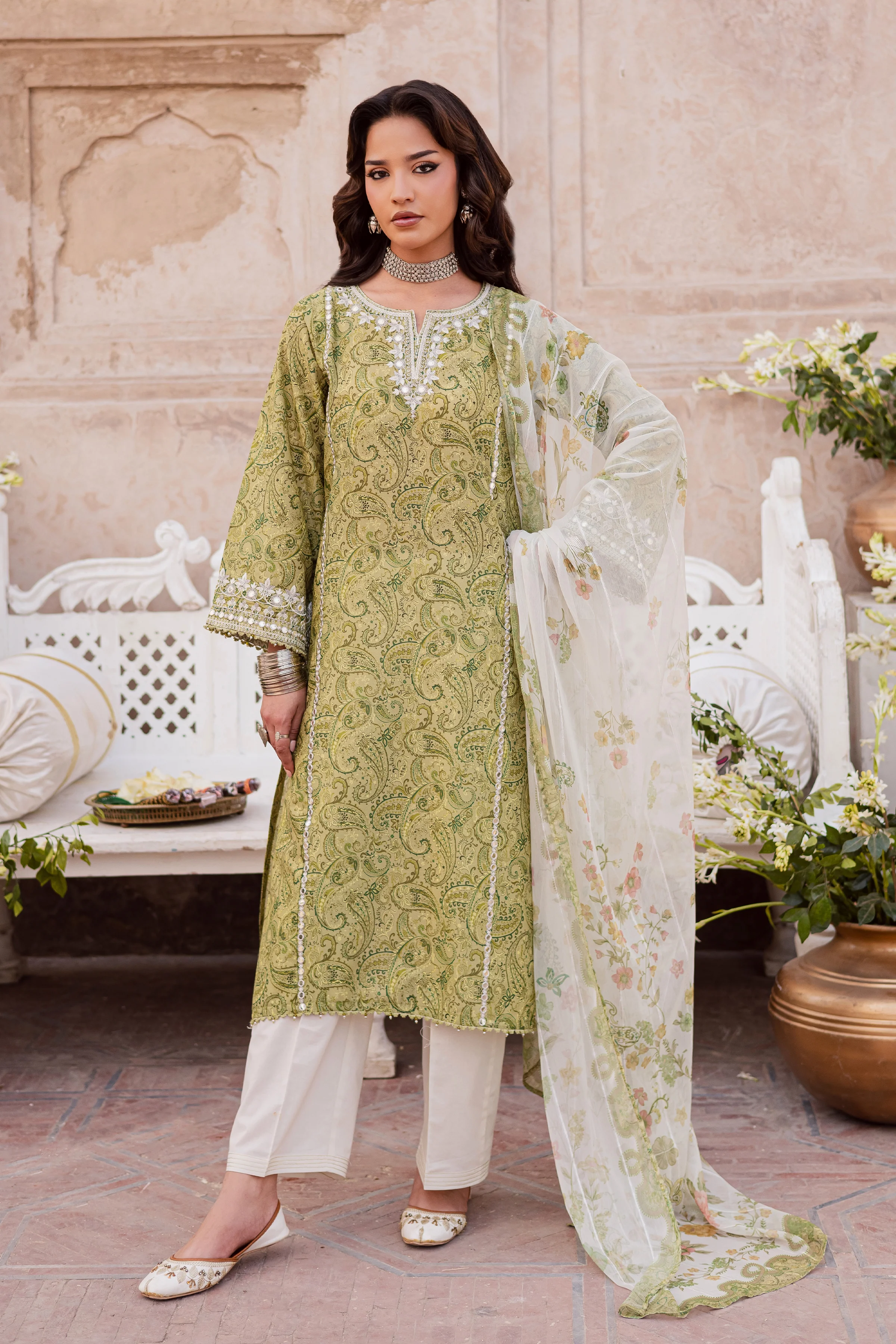 Solan 3Pc - Festive Eid Prints - Image 4