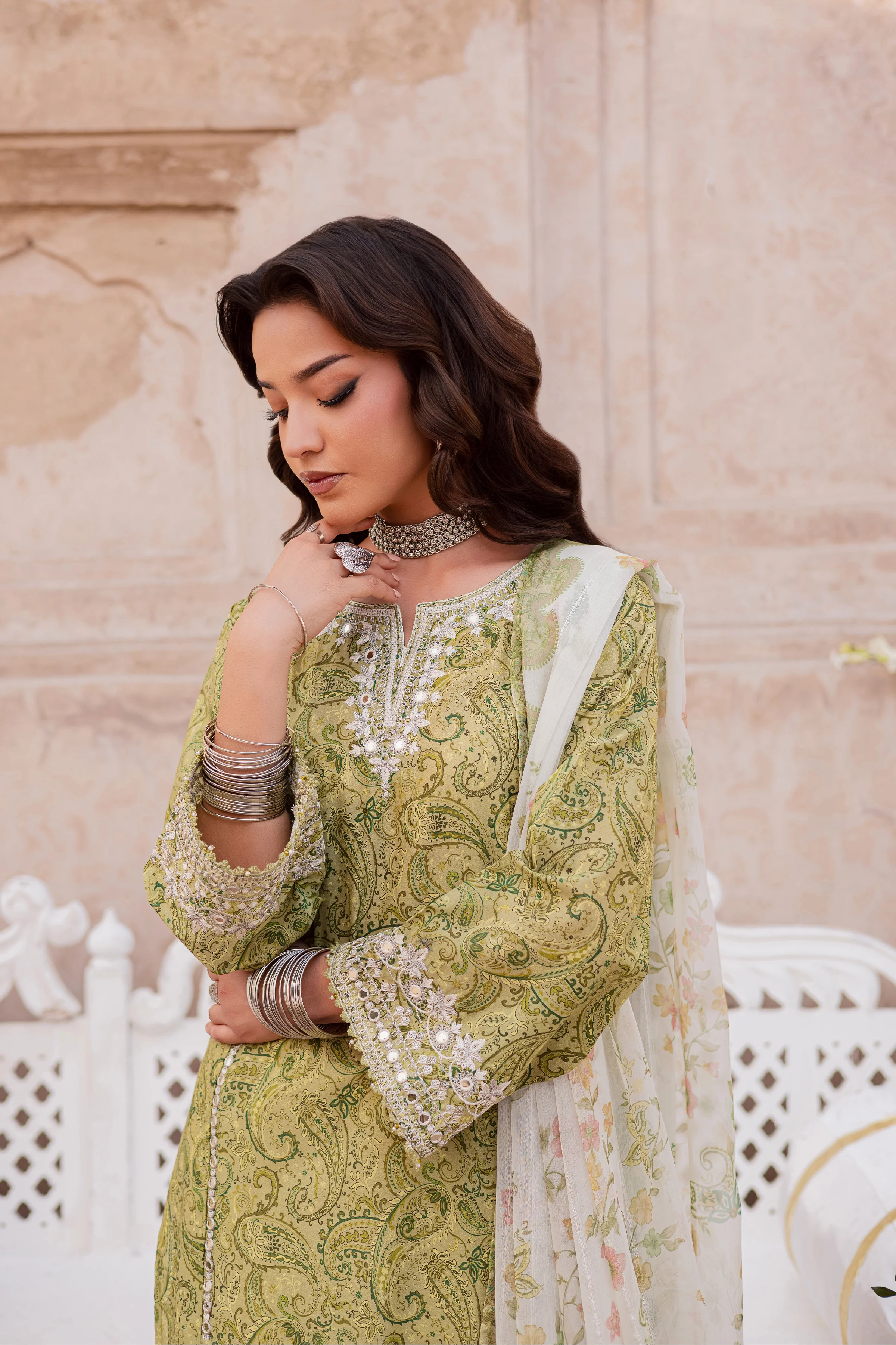 Solan 3Pc - Festive Eid Prints - Image 6