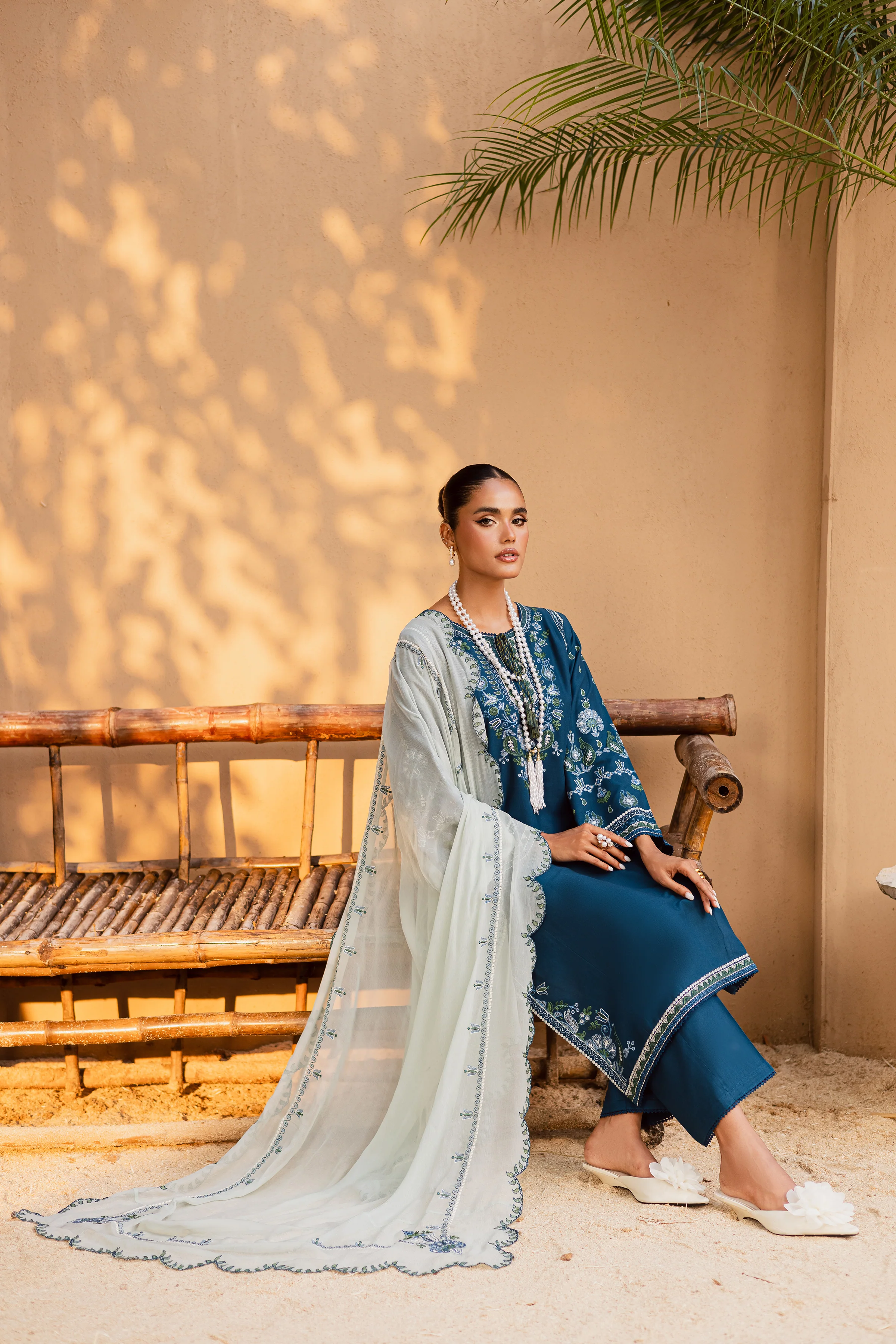 Stillwater Ridge 3Pc - Embroidered Khaddar Dress - Image 4