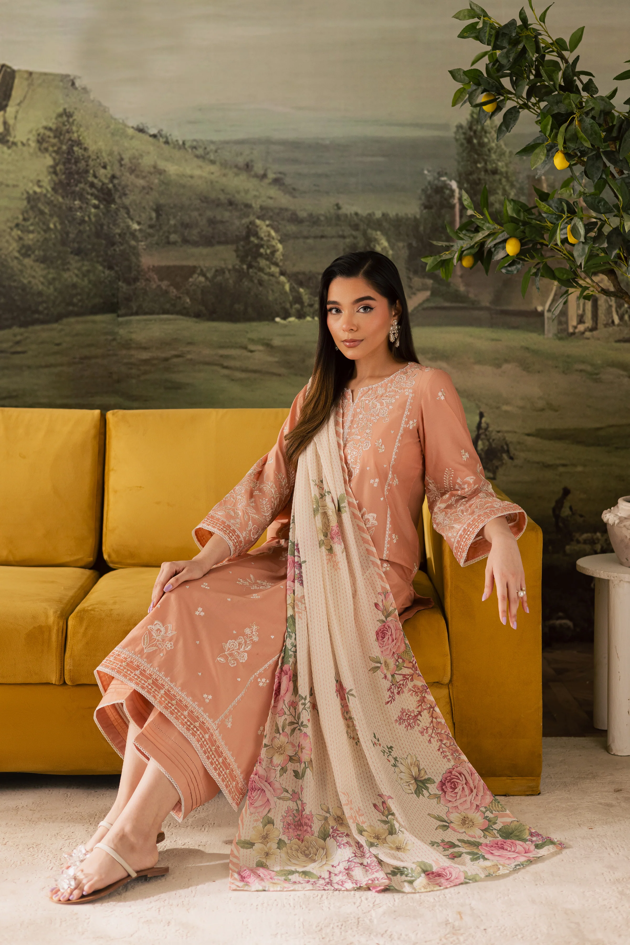 Sukie 3Pc - Embroidered Lawn Pret - Image 4