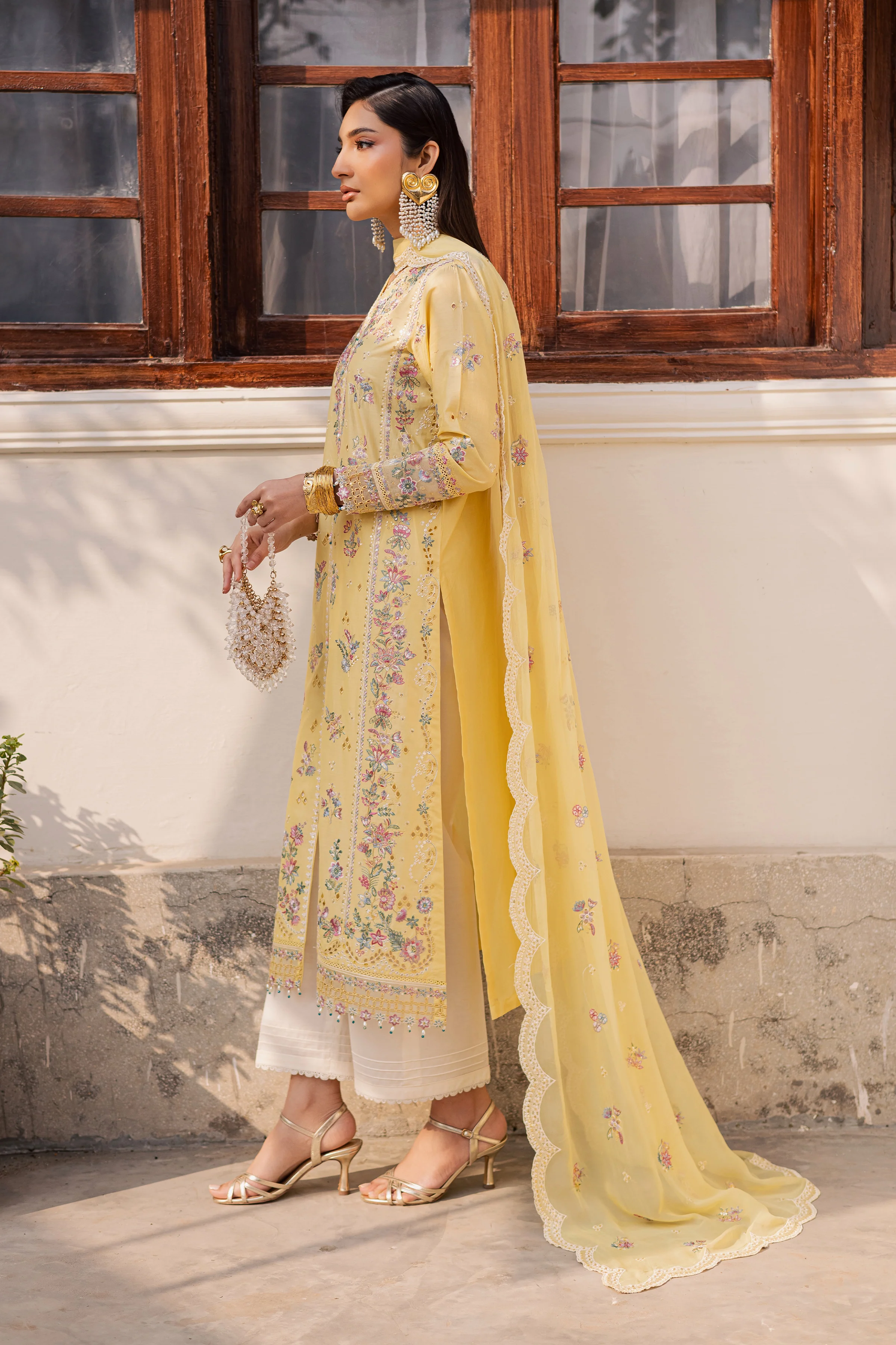 Sundip 3Pc - Festive Embroidered Lawn - Image 4