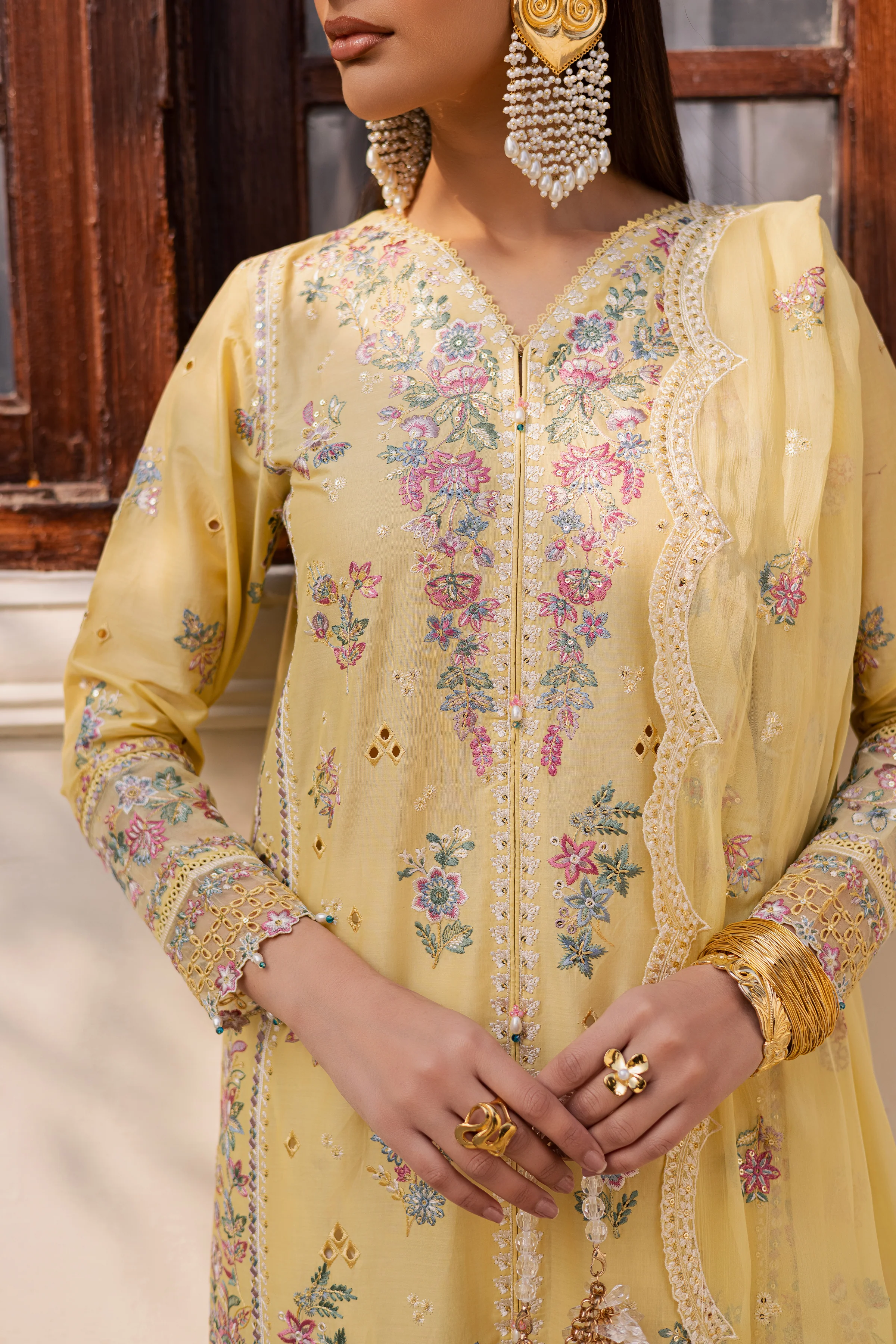 Sundip 3Pc - Festive Embroidered Lawn - Image 9