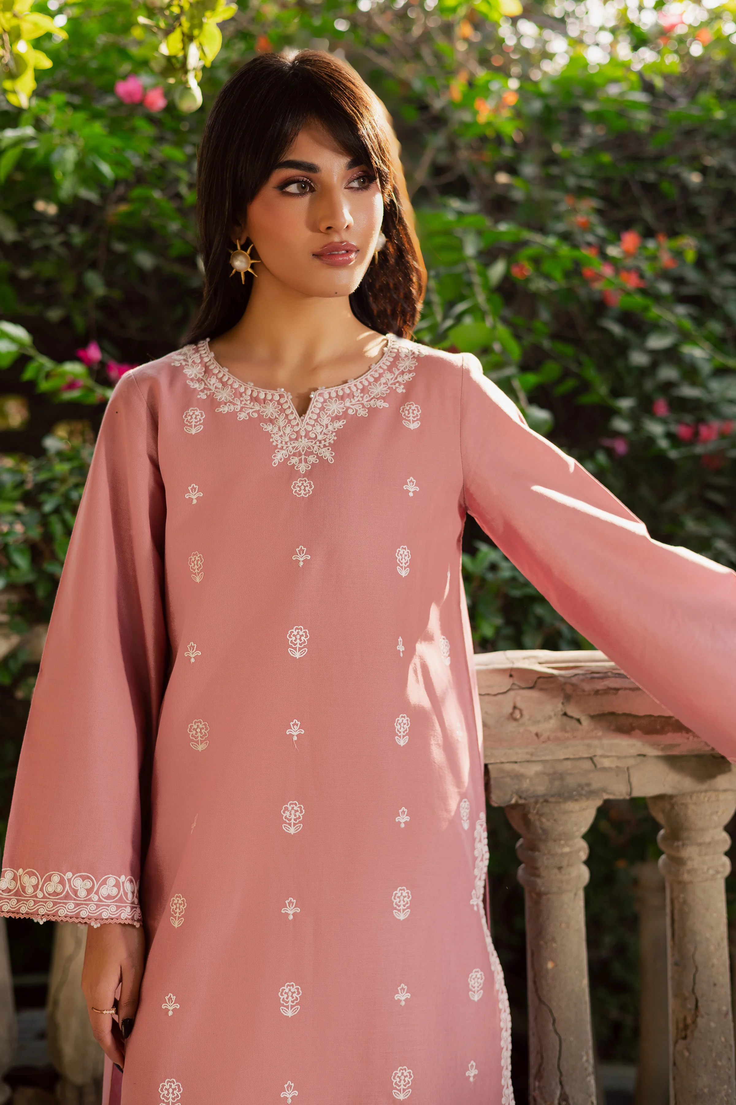 Sylvia 2Pc - Embroidered Khaddar Dress - Image 2