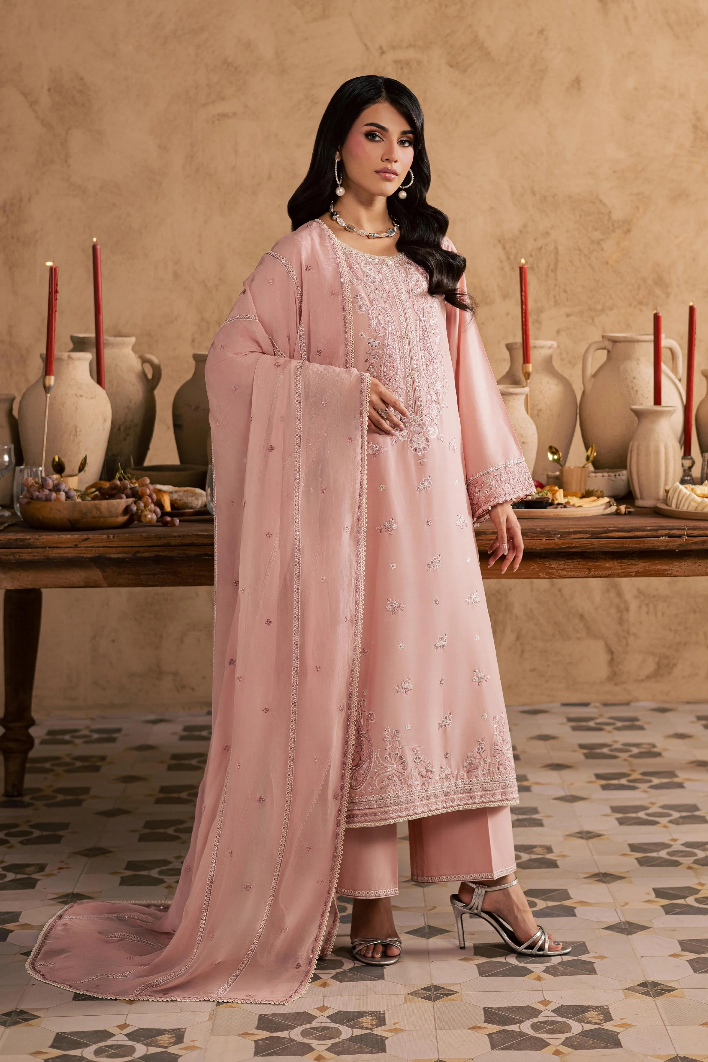 Taffy Aria 3Pc - Embroidered Festive Pret - Image 6