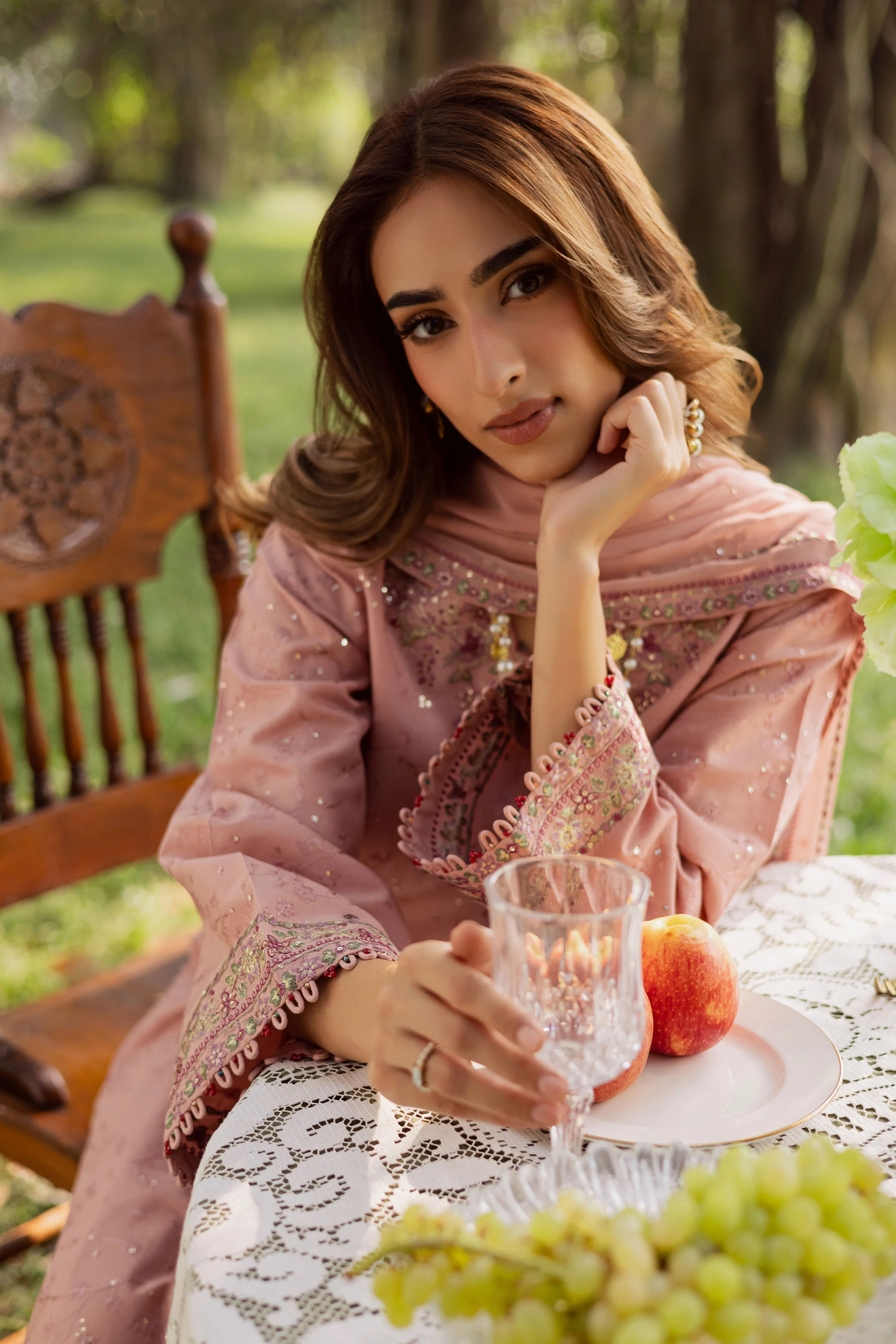 Taffy Pie 3Pc - Embroidered Khaddar Dress - Image 3