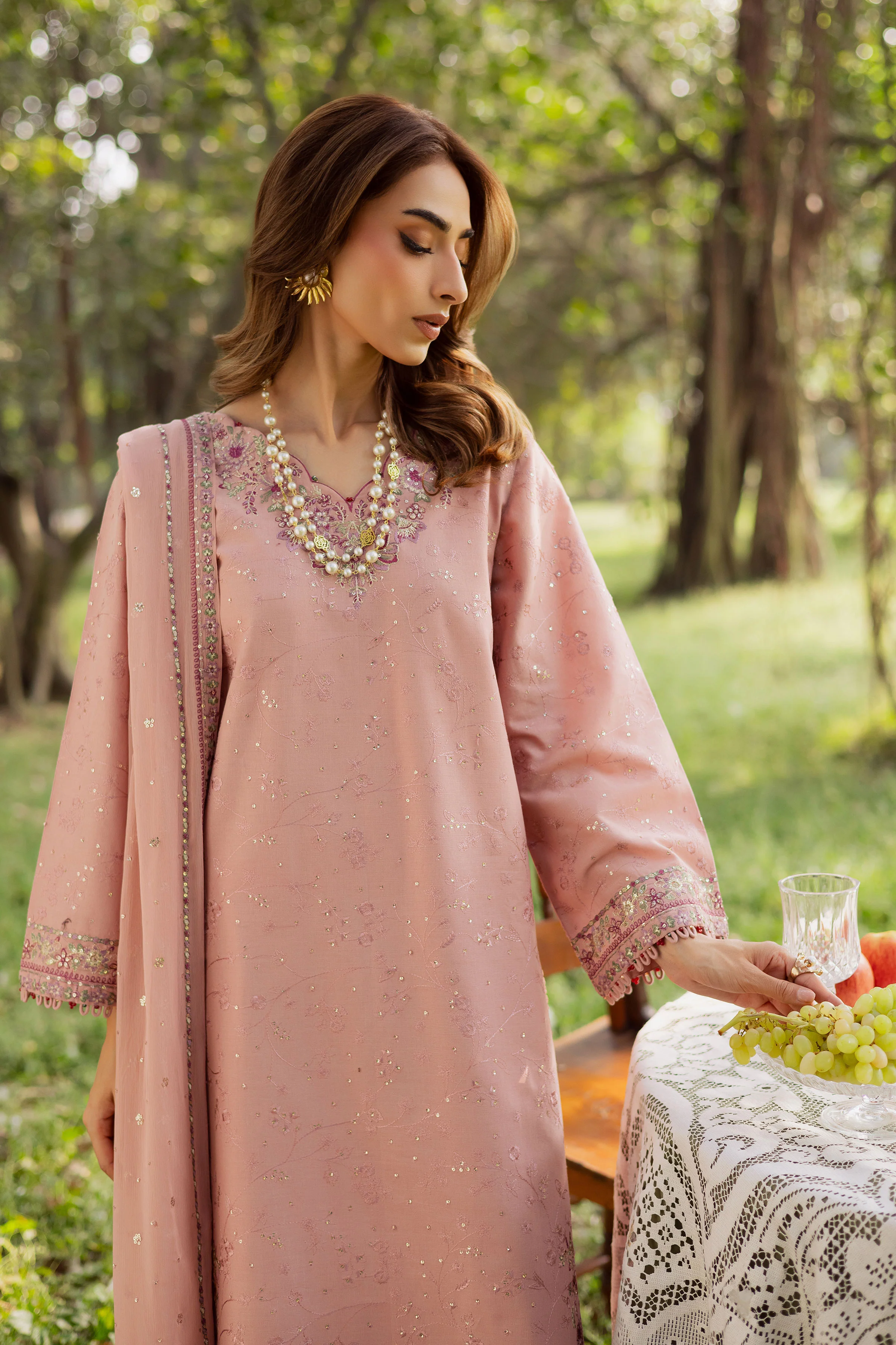 Taffy Pie 3Pc - Embroidered Khaddar Dress - Image 4
