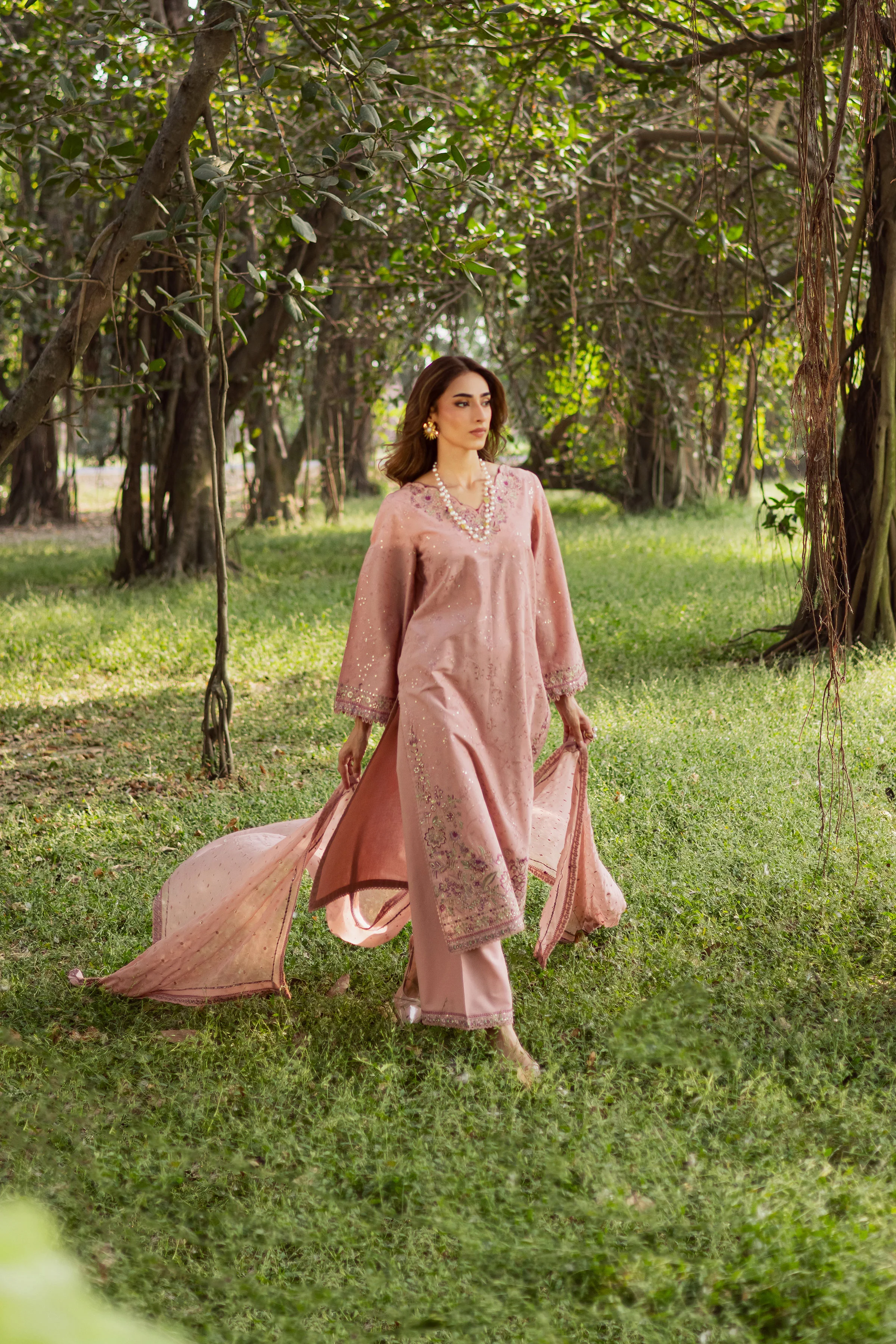 Taffy Pie 3Pc - Embroidered Khaddar Dress - Image 5