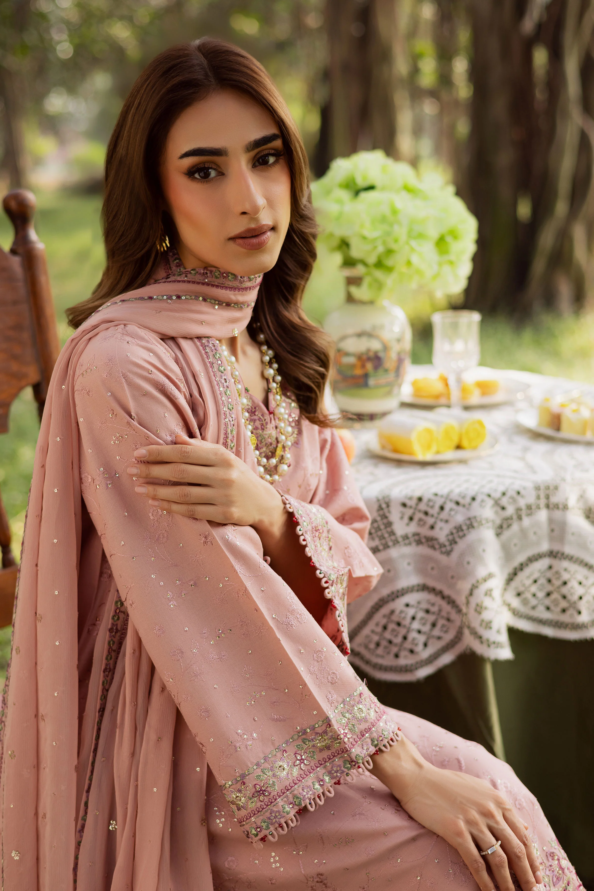 Taffy Pie 3Pc - Embroidered Khaddar Dress - Image 8